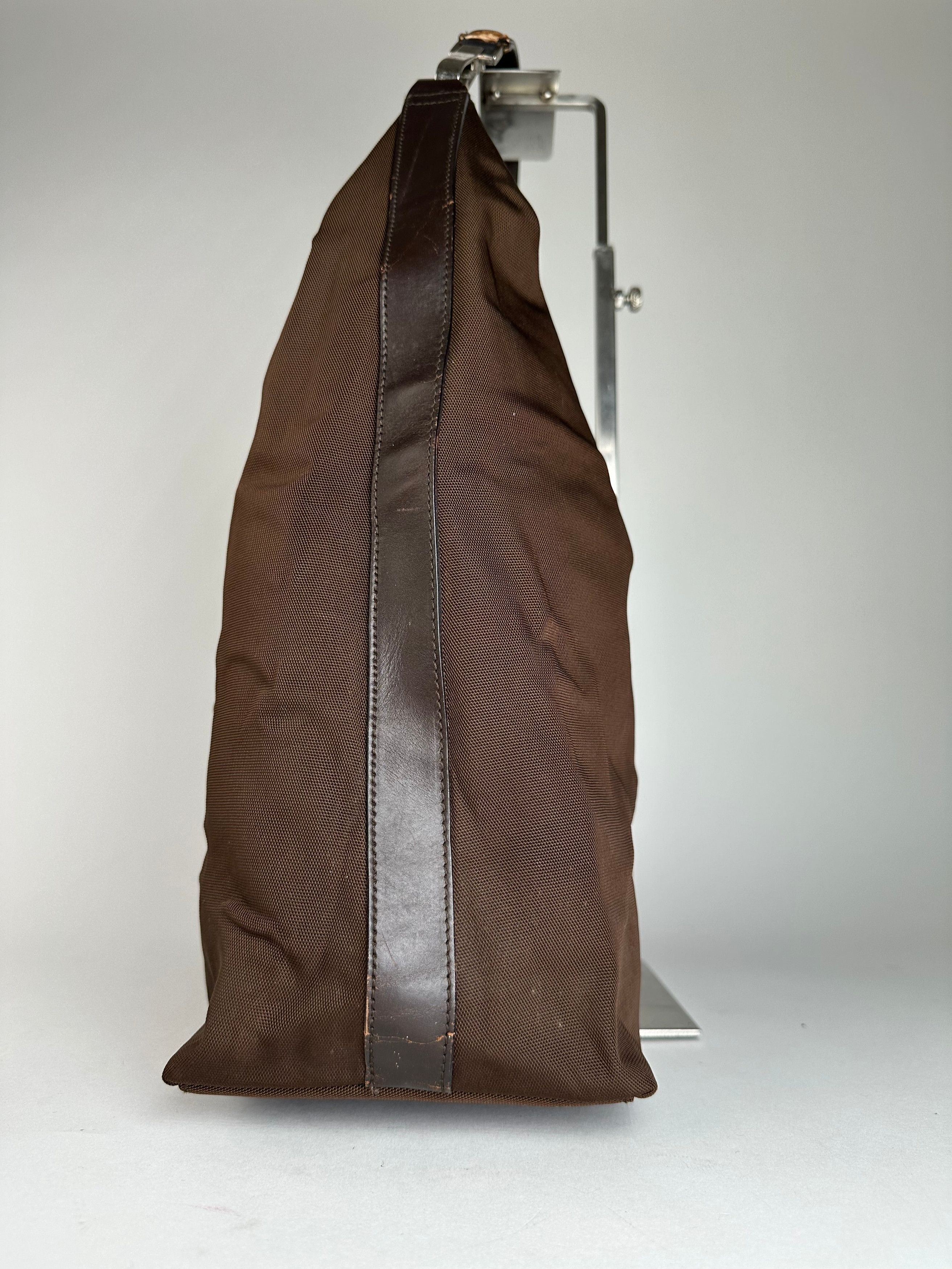 Gucci Vintage Canvas Leather Slouchy Hobo Handbag Brown Size ONE SIZE - 5 Thumbnail