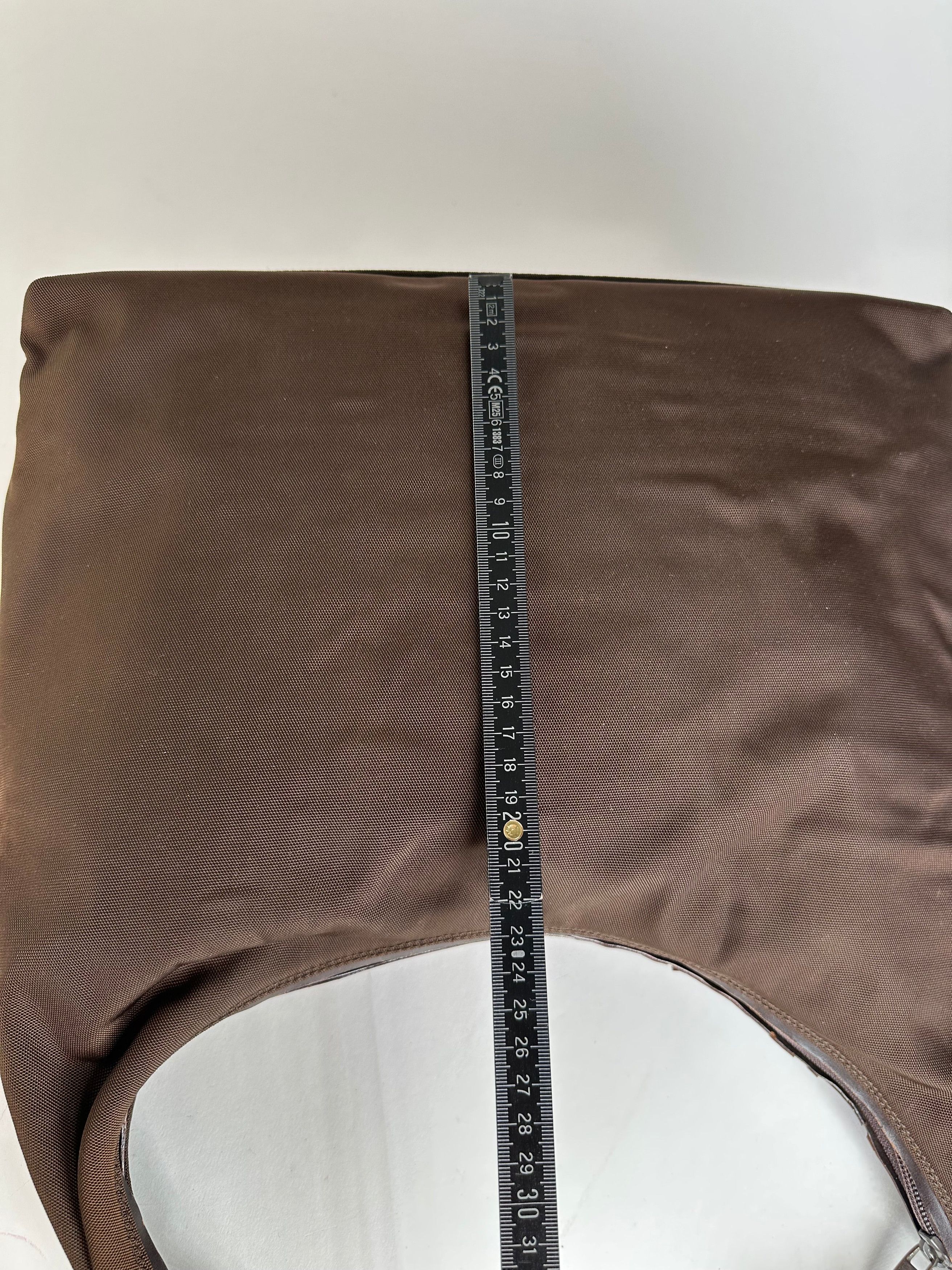 Gucci Vintage Canvas Leather Slouchy Hobo Handbag Brown Size ONE SIZE - 12 Thumbnail