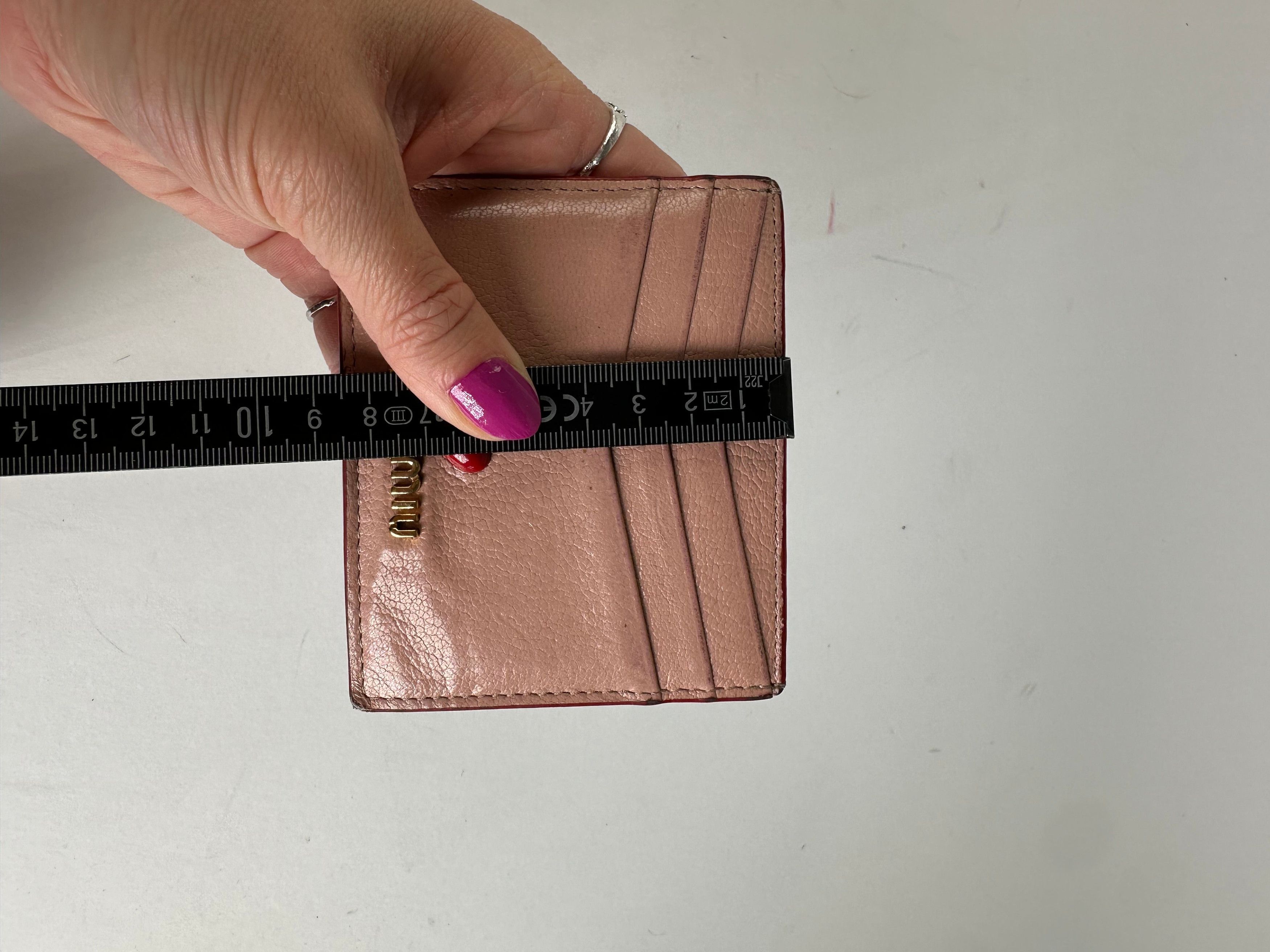 Miu Miu Vintage Madras Leather Card Holder Pink Size ONE SIZE - 5 Thumbnail