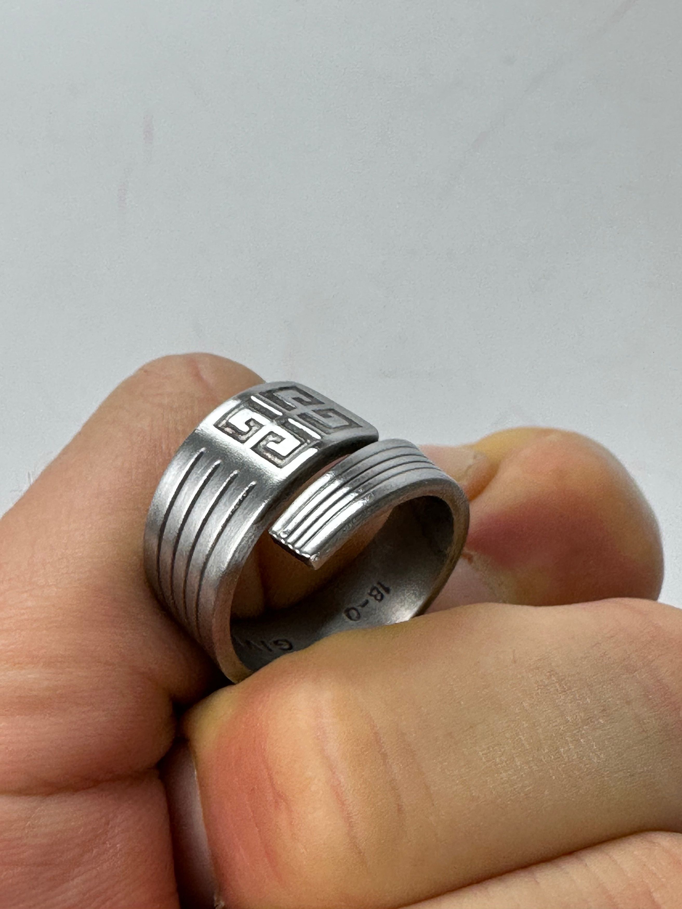 Givenchy Vintage Steel Ring Anthracite Size ONE SIZE - 5 Thumbnail