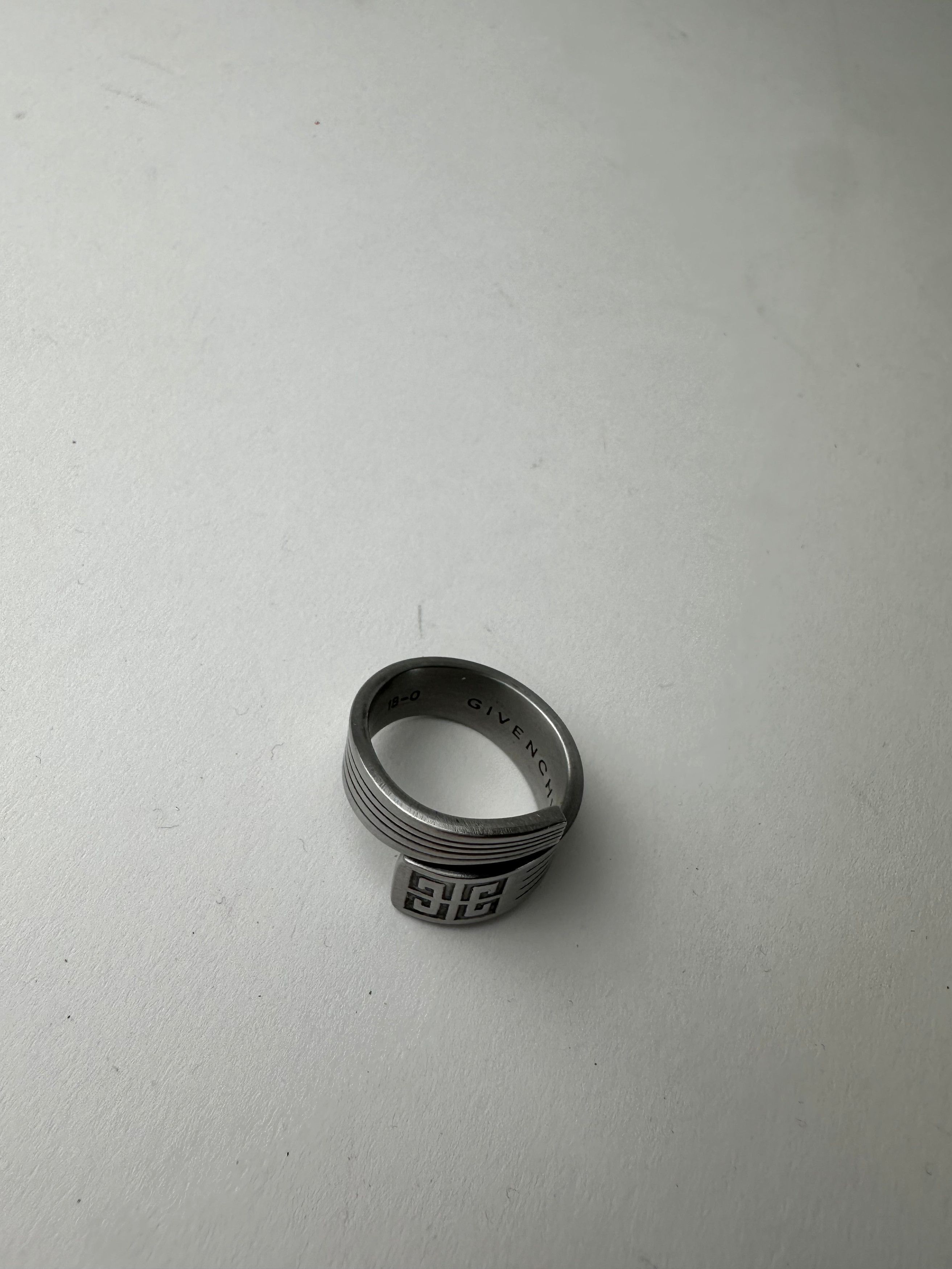 Givenchy Vintage Steel Ring Anthracite Size ONE SIZE - 6 Thumbnail