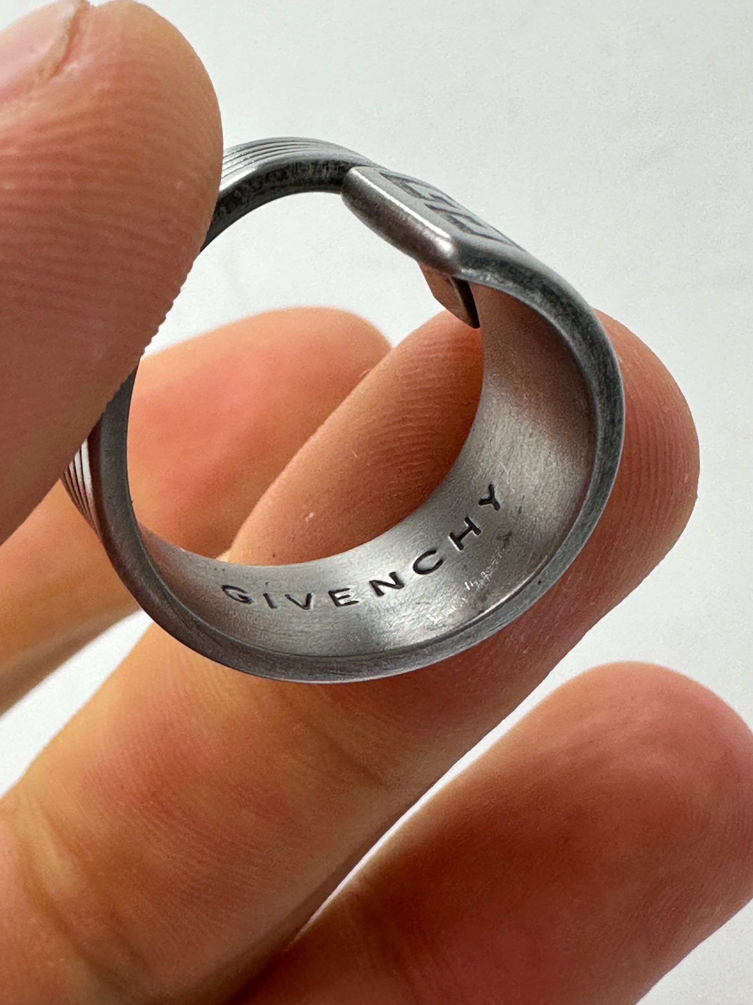 Givenchy Vintage Steel Ring Anthracite Size ONE SIZE - 3 Thumbnail