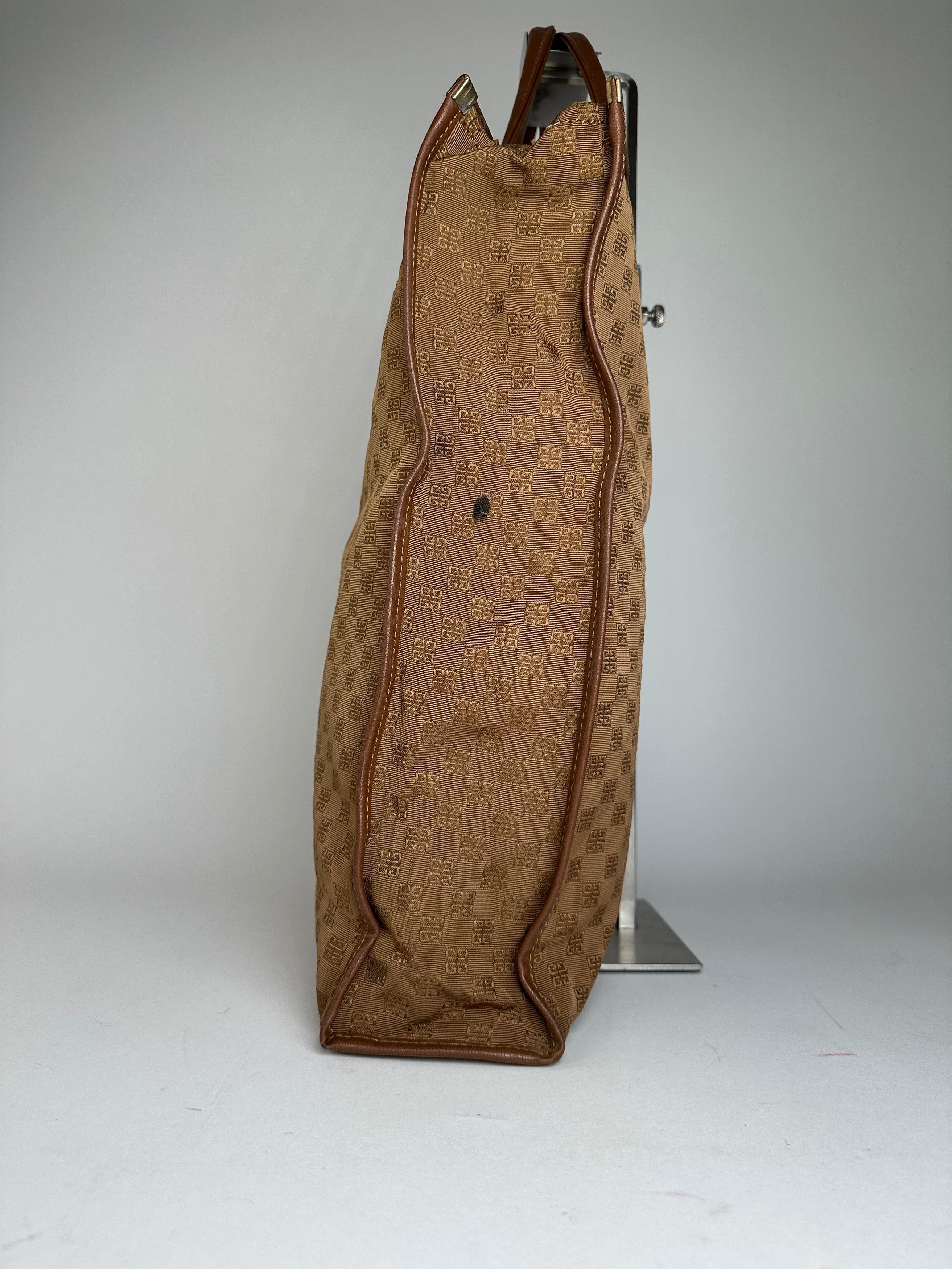 Givenchy Vintage 4G Monogram Canvas Leather Tote Bag Brown Size ONE SIZE - 5 Thumbnail