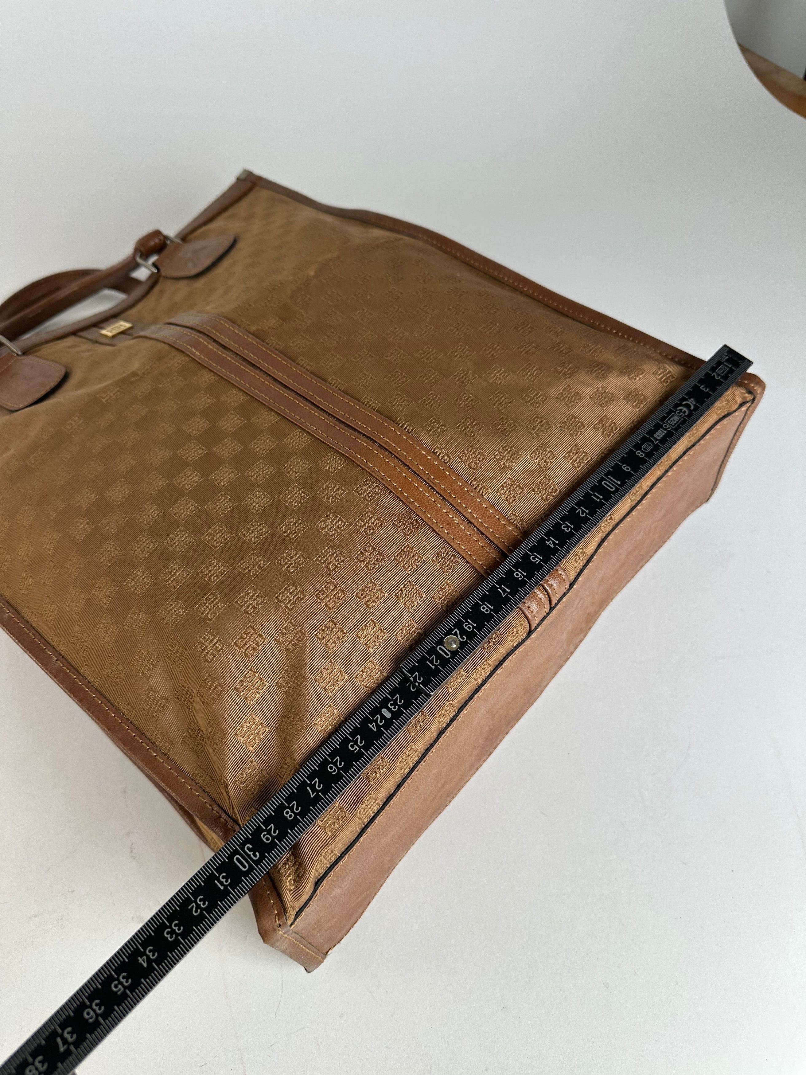 Givenchy Vintage 4G Monogram Canvas Leather Tote Bag Brown Size ONE SIZE - 10 Thumbnail
