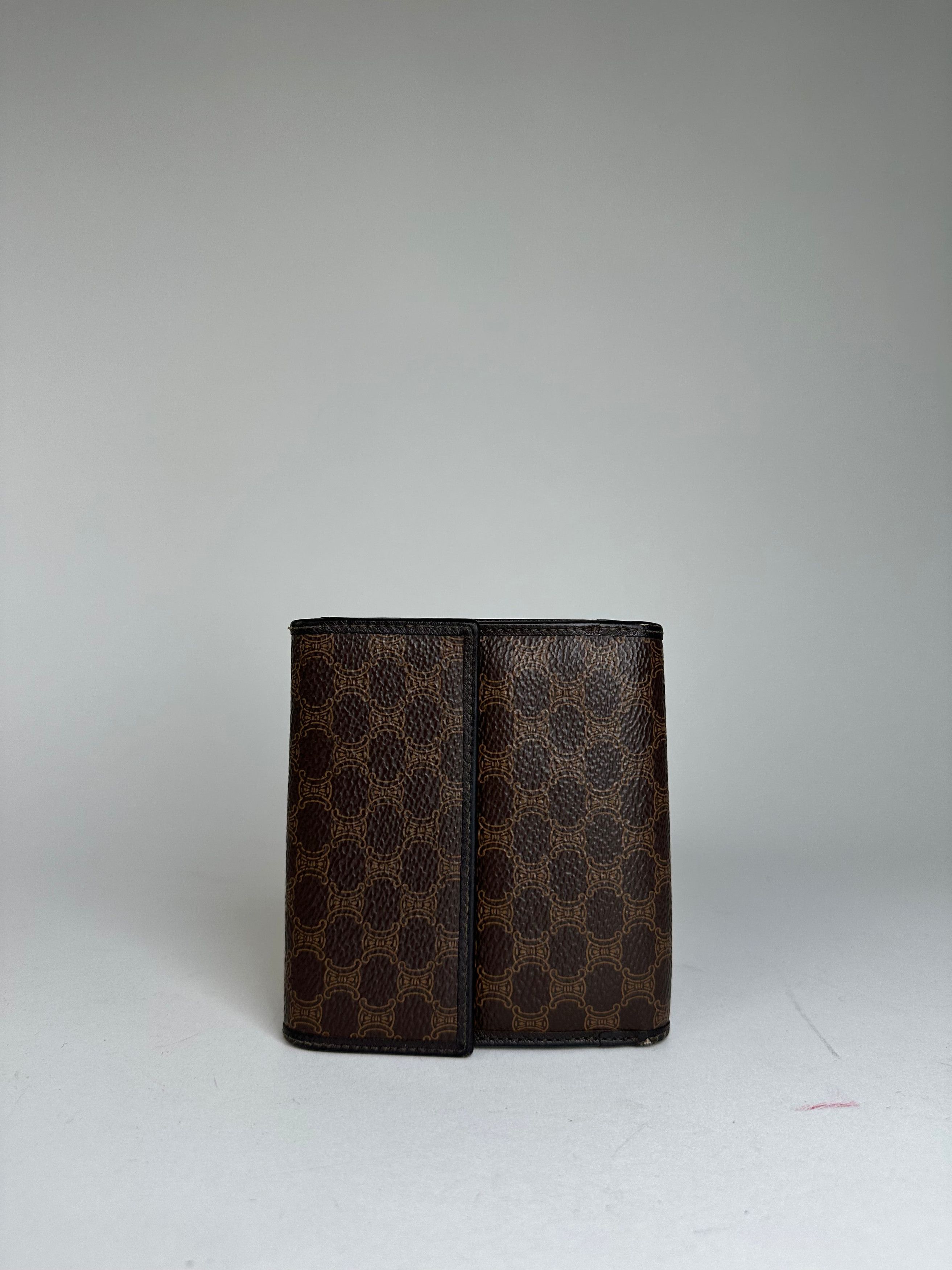 Celine Vintage Triomphe Monogram Coated Canvas Bifold Wallet Brown Size ONE SIZE - 2 Thumbnail