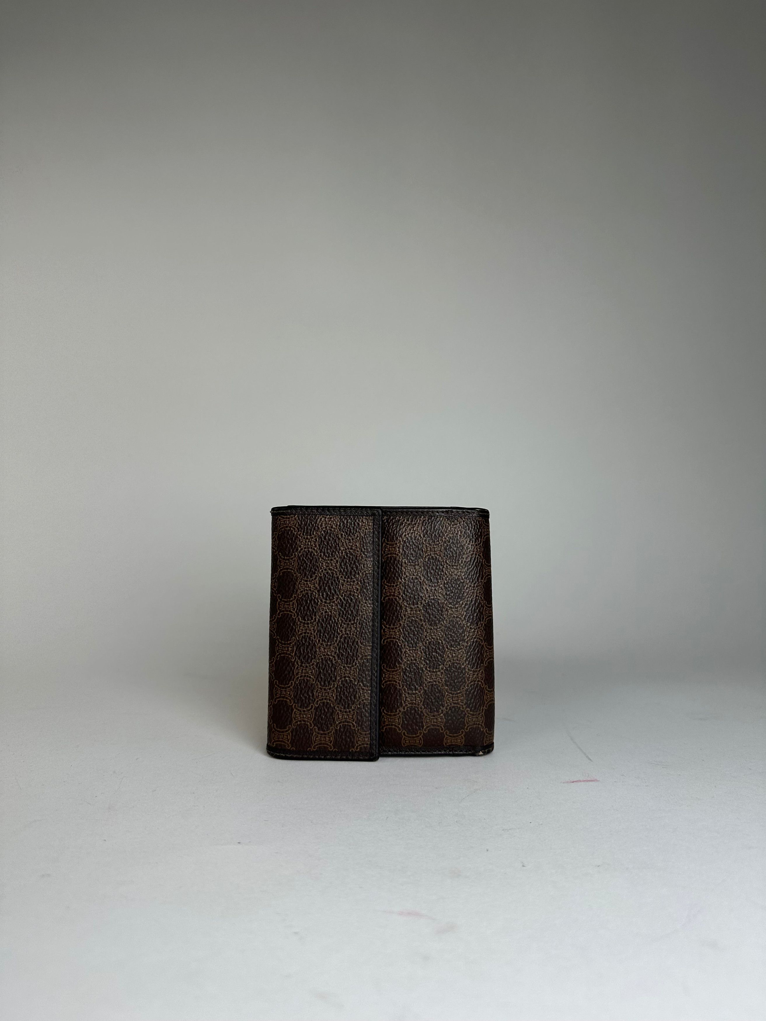 Celine Vintage Triomphe Monogram Coated Canvas Bifold Wallet Brown Size ONE SIZE - 11 Thumbnail