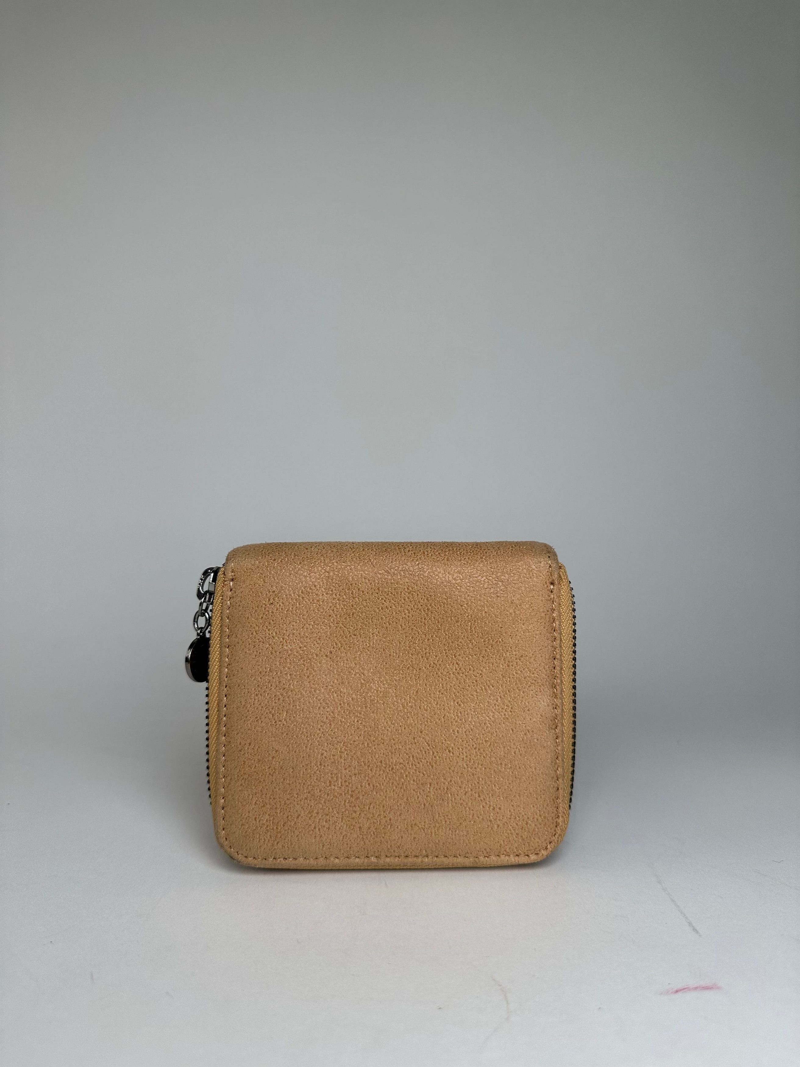 Stella McCartney Vintage Falabella Vegan Leather Compact Zip Wallet Camel Size ONE SIZE - 2 Thumbnail