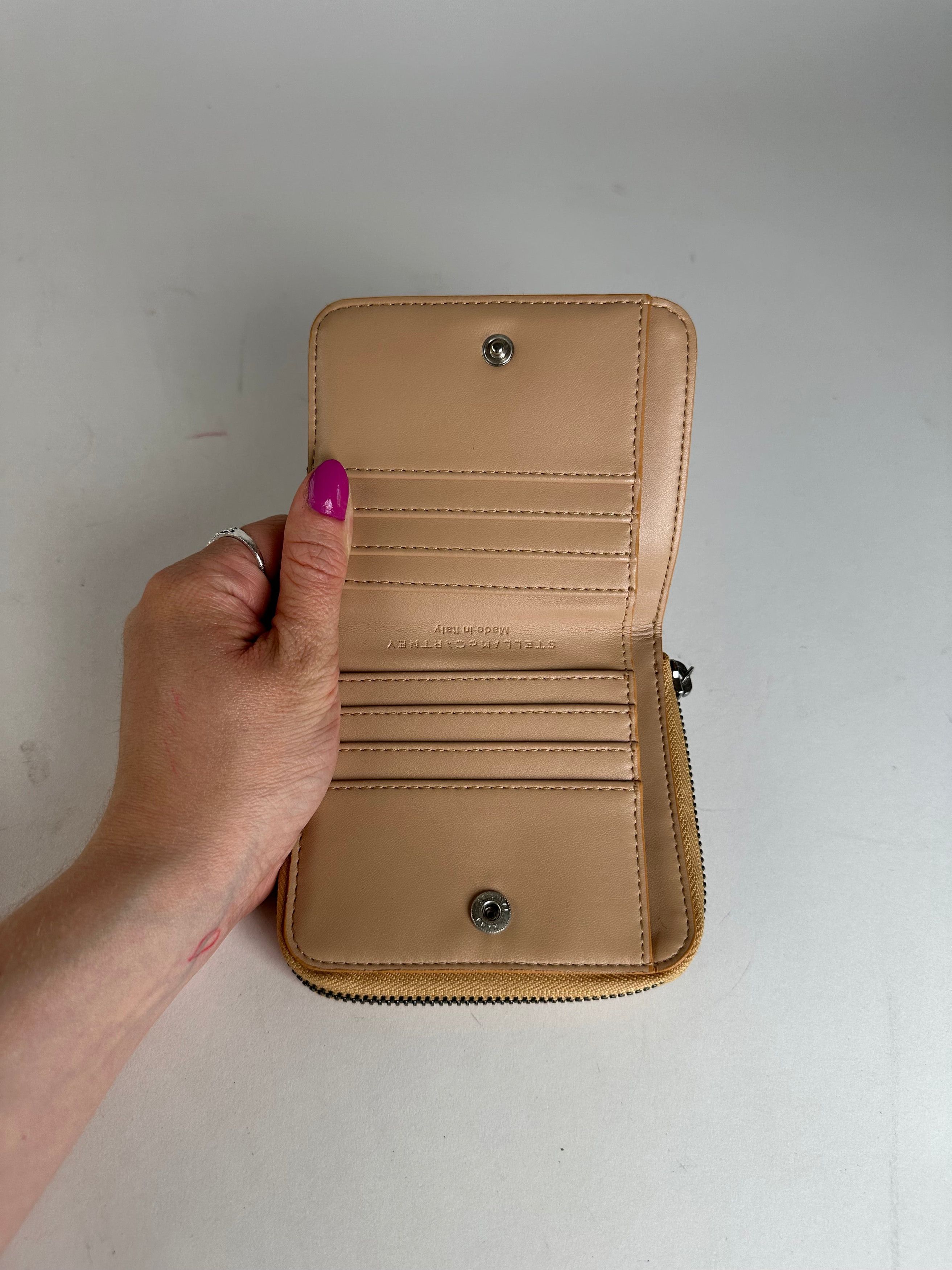 Stella McCartney Vintage Falabella Vegan Leather Compact Zip Wallet Camel Size ONE SIZE - 3 Thumbnail