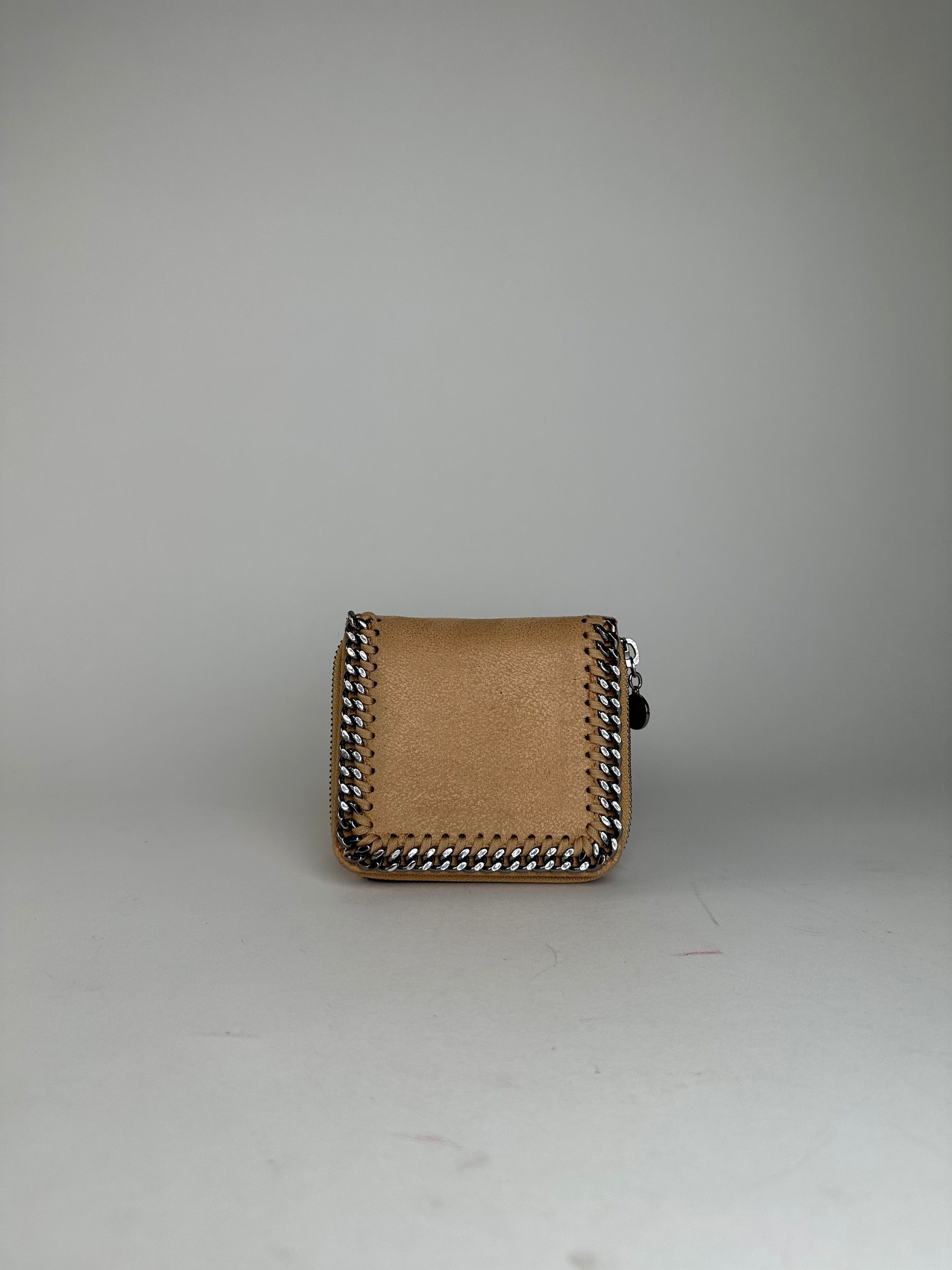 Stella McCartney Vintage Falabella Vegan Leather Compact Zip Wallet Camel Size ONE SIZE - 9 Thumbnail