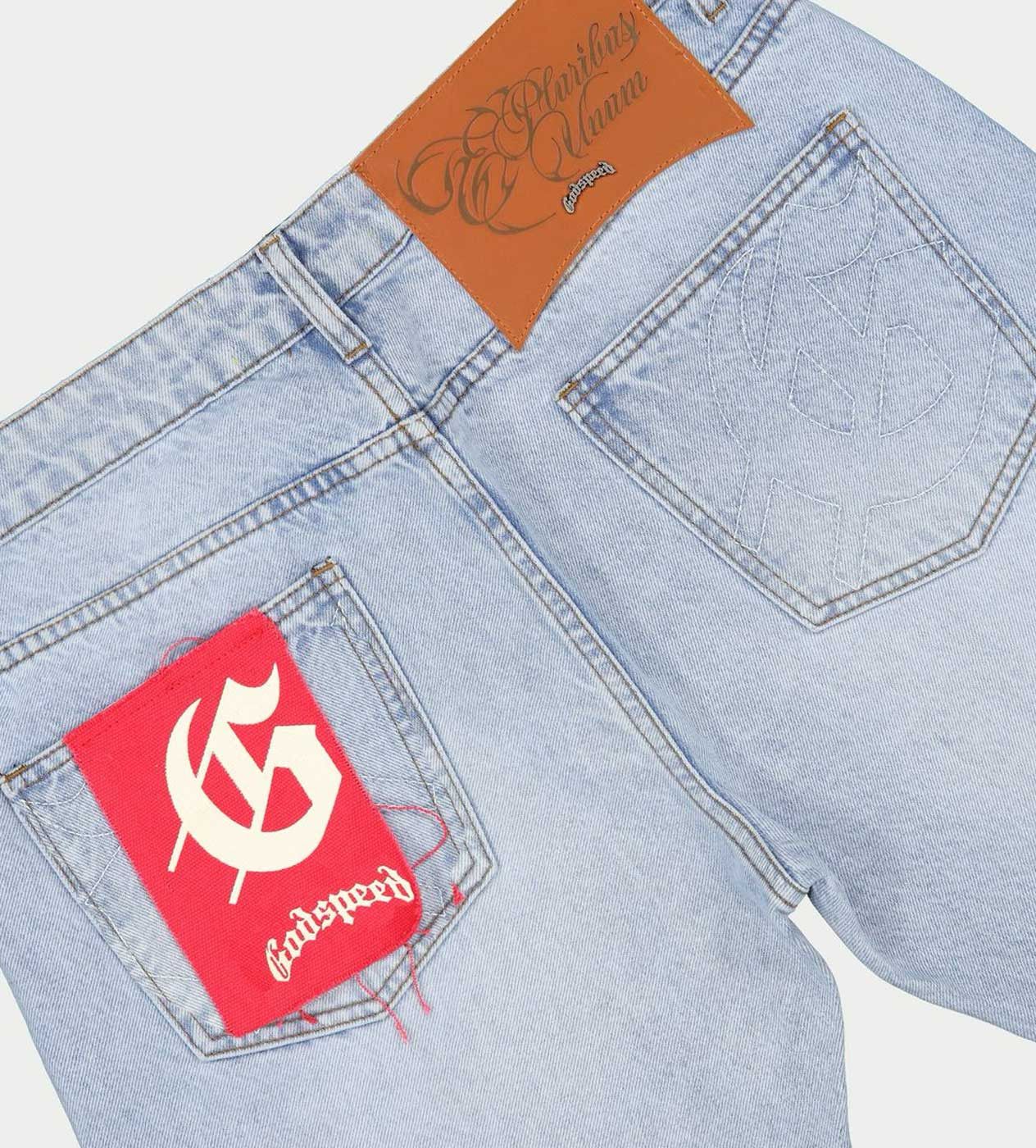Godspeed OG Logo Flared Denim Printed Blue Size US 38 / EU 54 - 4 Thumbnail