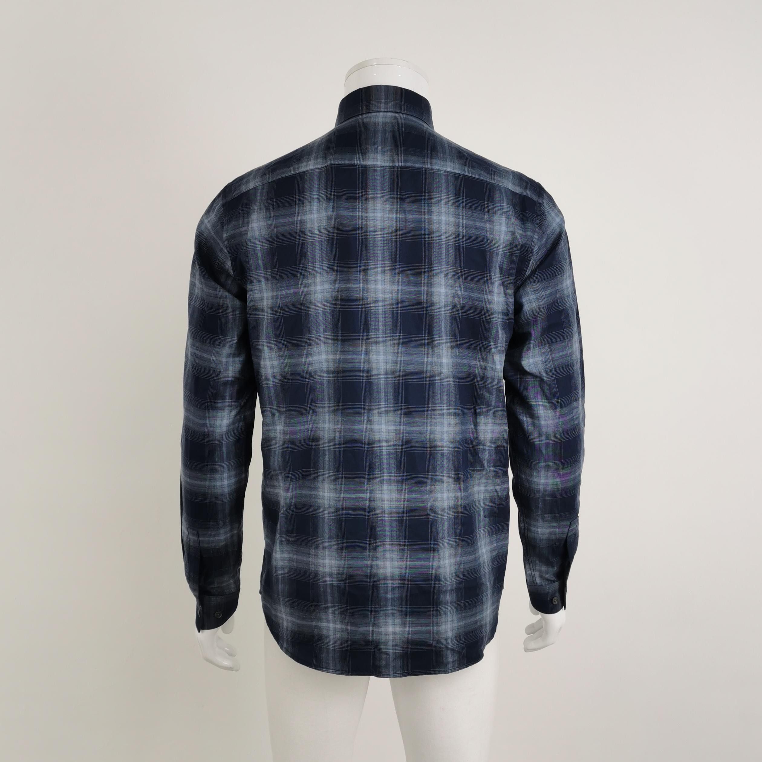 Theory Theory Blue Plaid Cotton Flannel Shirt S Size US S / EU 44-46 / 1 - 2 Thumbnail