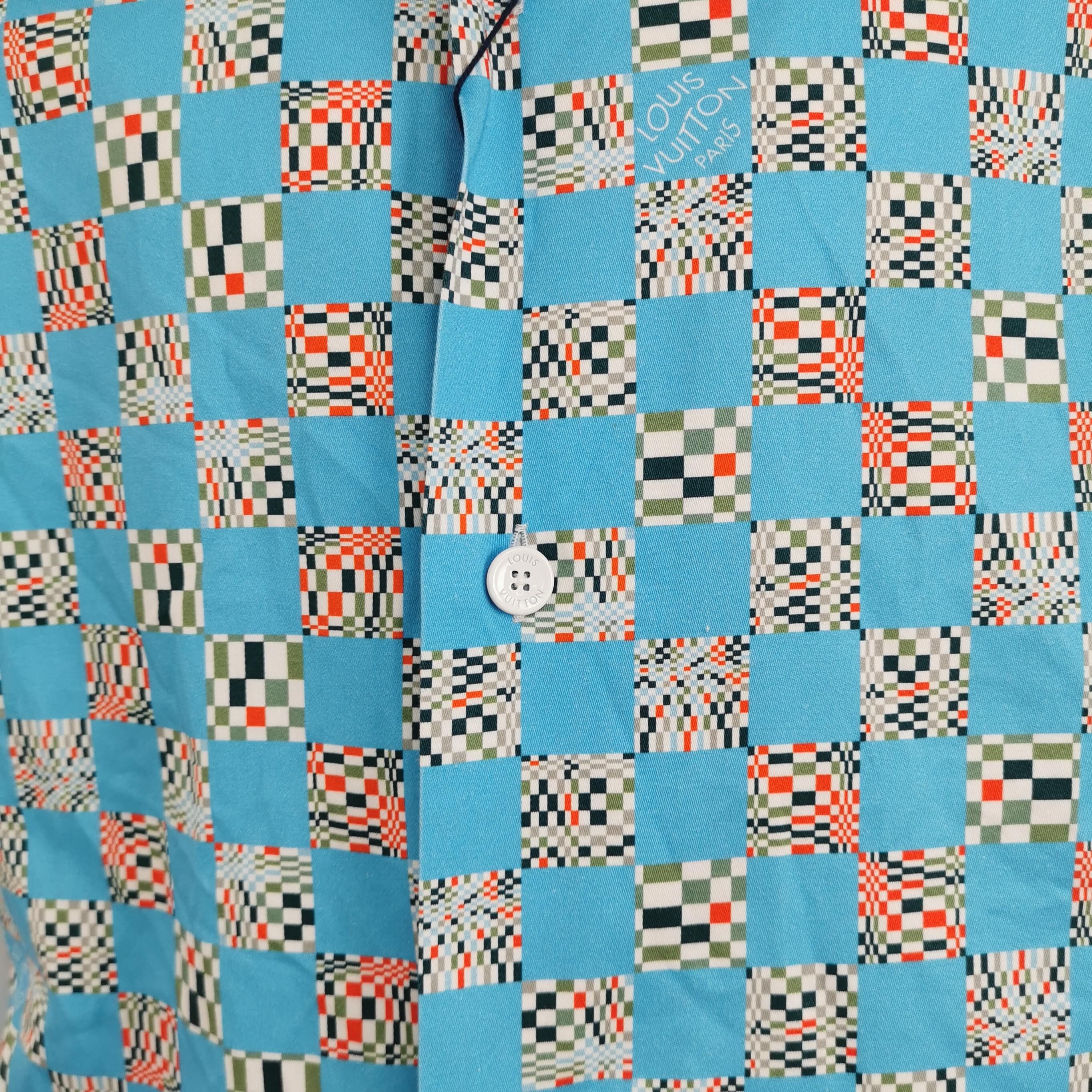 Louis Vuitton Louis Vuitton Damier Pattern Short Sleeve Shirt Size M Size US M / EU 48-50 / 2 - 3 Thumbnail
