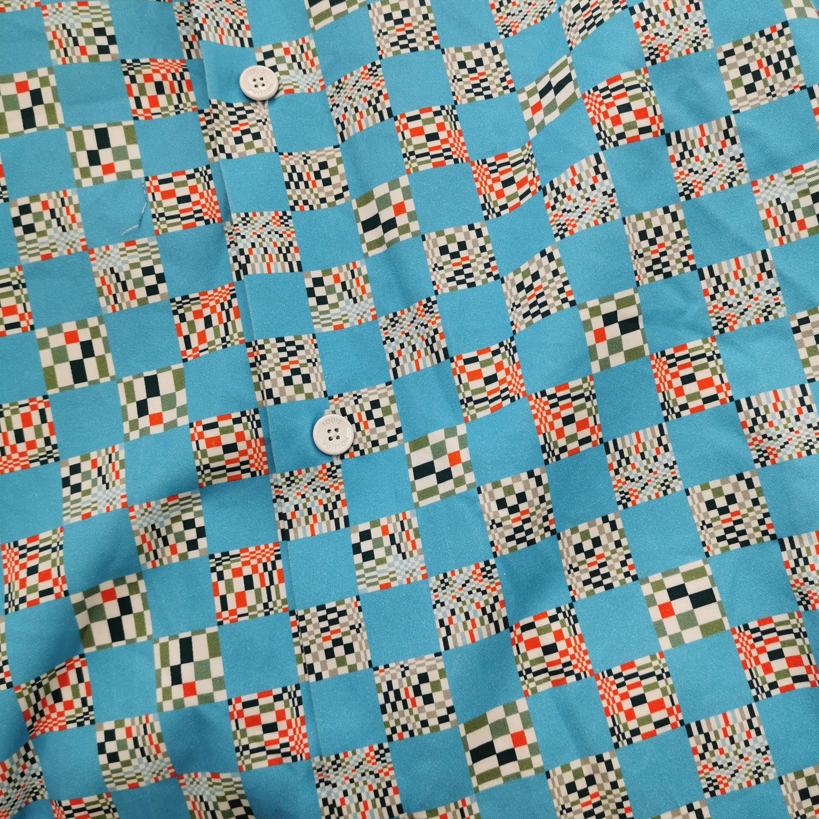 Louis Vuitton Louis Vuitton Damier Pixel Cotton Shirt Size L Size US L / EU 52-54 / 3 - 3 Thumbnail