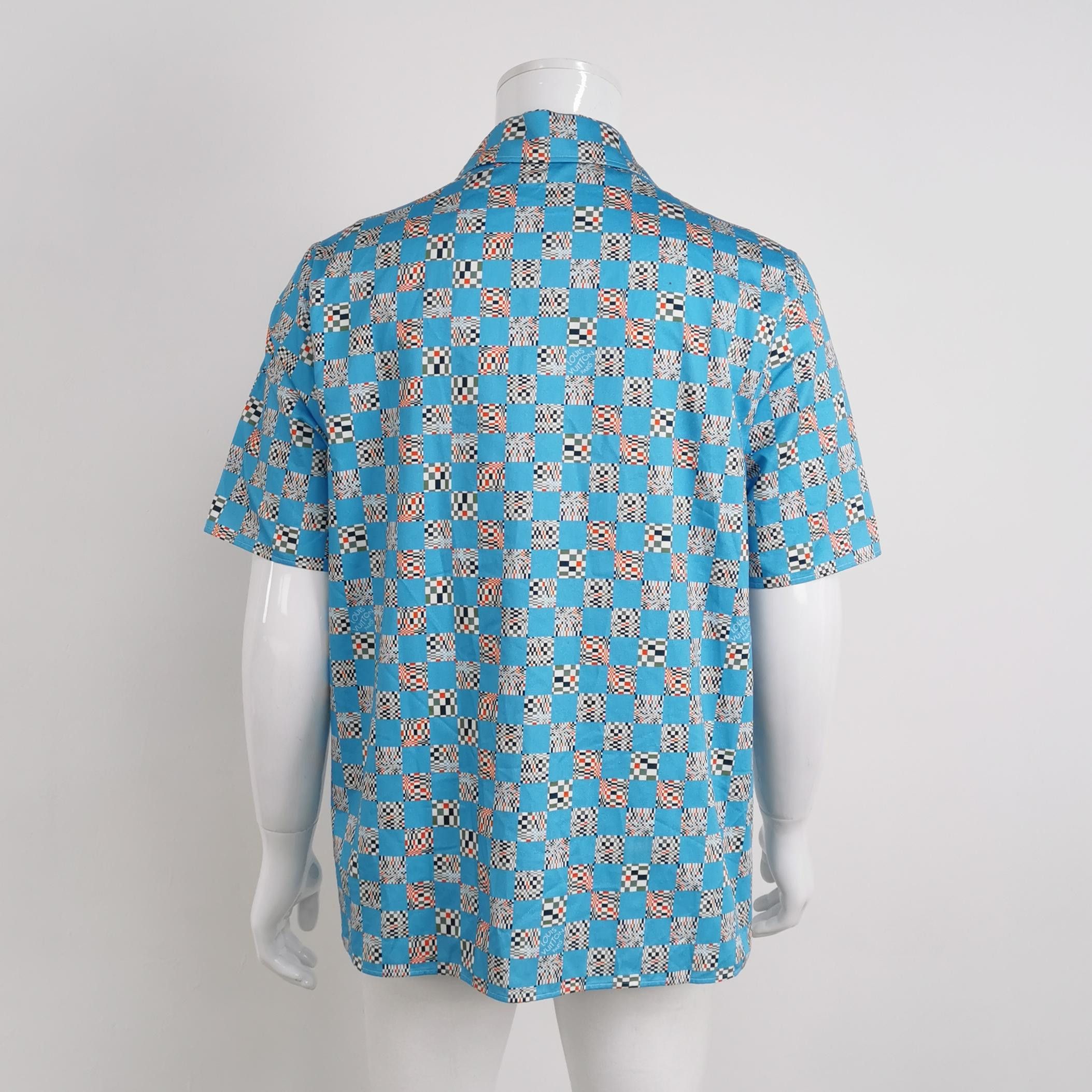 Louis Vuitton Louis Vuitton Damier Pixel Cotton Shirt Size L Size US L / EU 52-54 / 3 - 2 Thumbnail