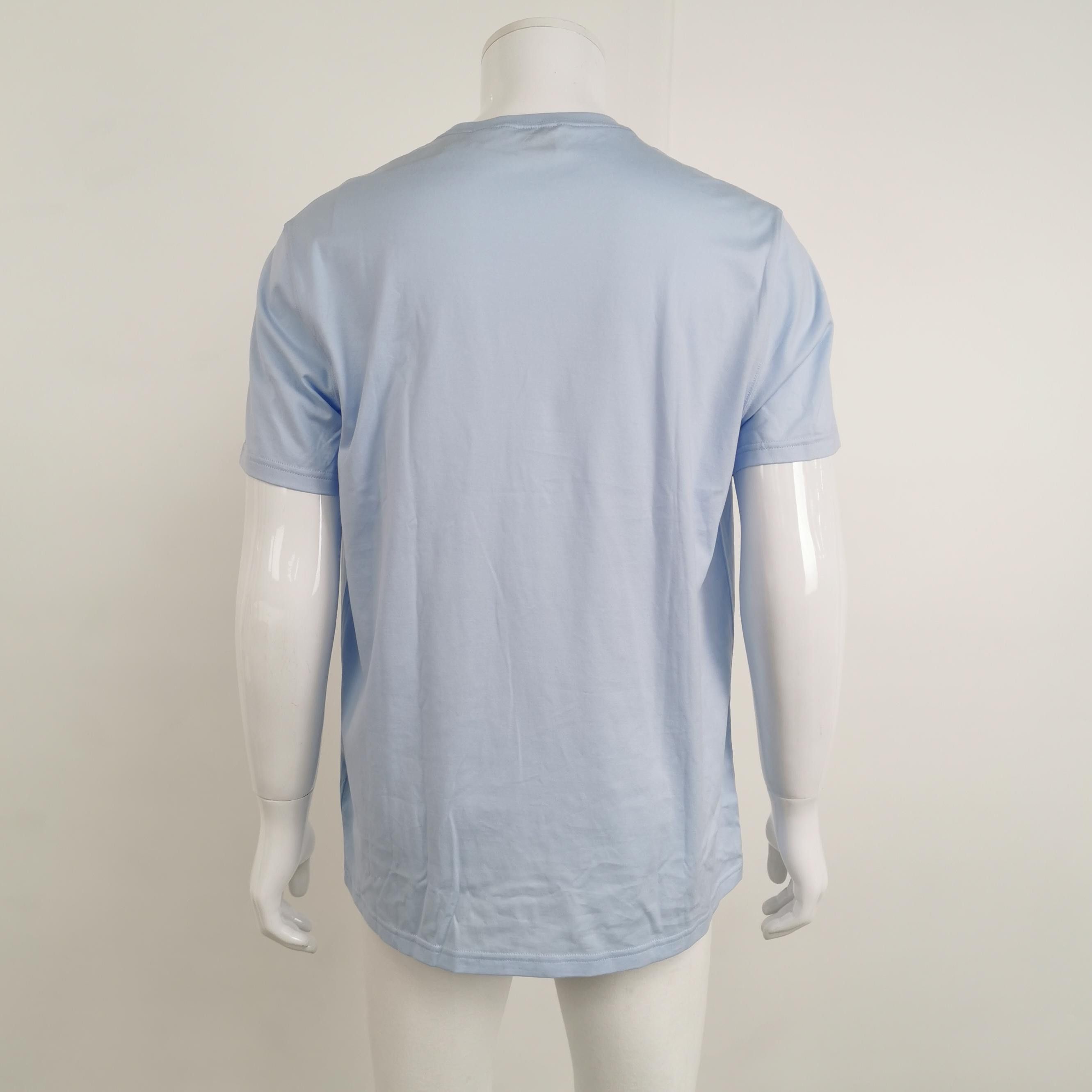 Burberry Burberry Pale Blue Logo Embroidery T-Shirt XL Size US XL / EU 56 / 4 - 2 Thumbnail