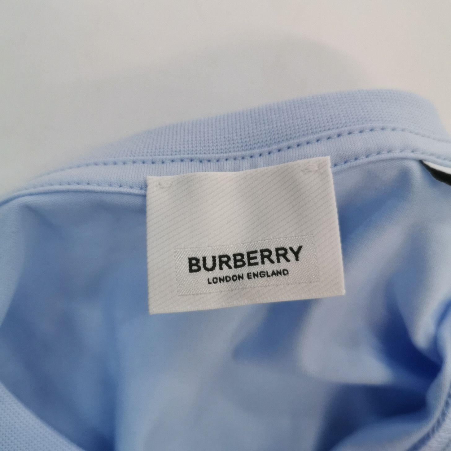 Burberry Burberry Pale Blue Logo Embroidery T-Shirt XL Size US XL / EU 56 / 4 - 5 Thumbnail