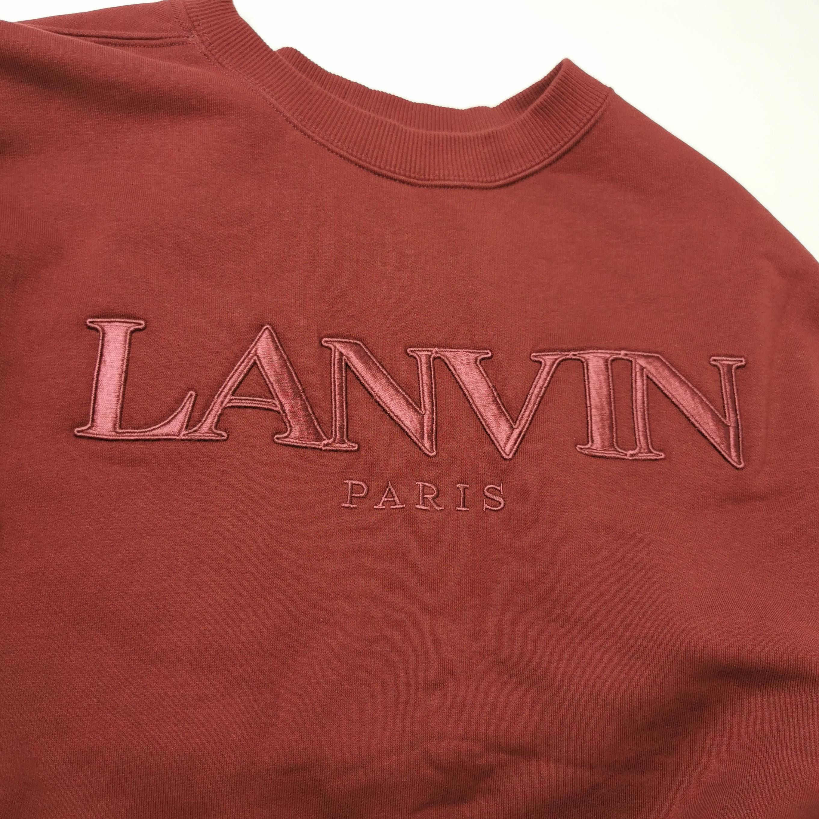 Lanvin Lanvin Burgundy Logo Sweatshirt Size M Size US M / EU 48-50 / 2 - 3 Thumbnail