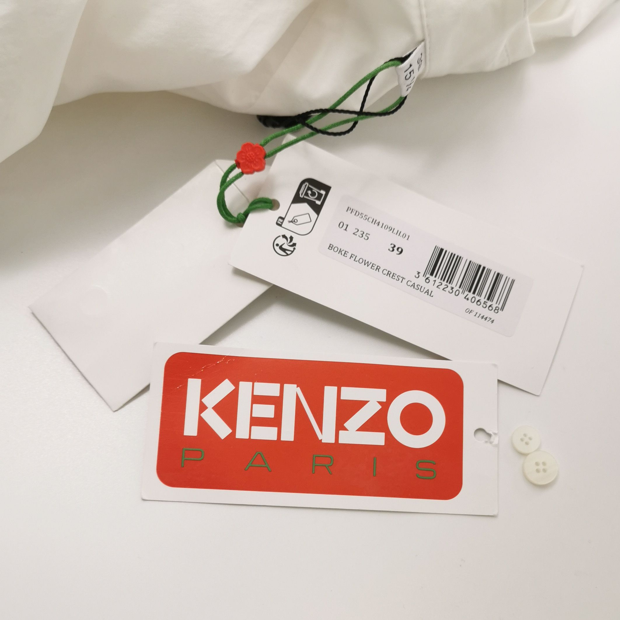 Kenzo Kenzo Boke Flower Embroidered Shirt Size US M Size US M / EU 48-50 / 2 - 4 Thumbnail