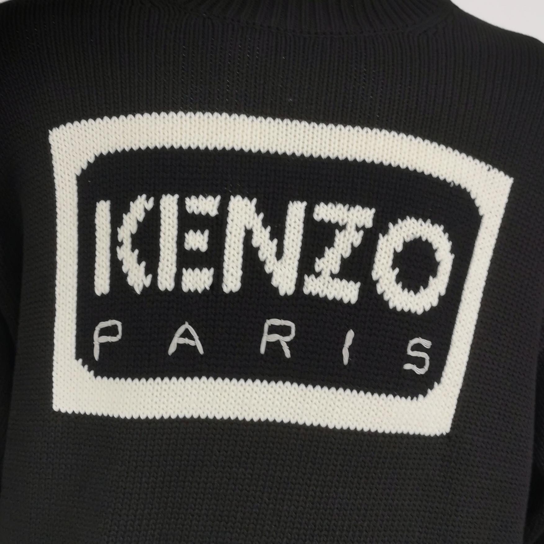 Kenzo Kenzo Logo Cotton Blend Sweater Size L Size US L / EU 52-54 / 3 - 3 Thumbnail