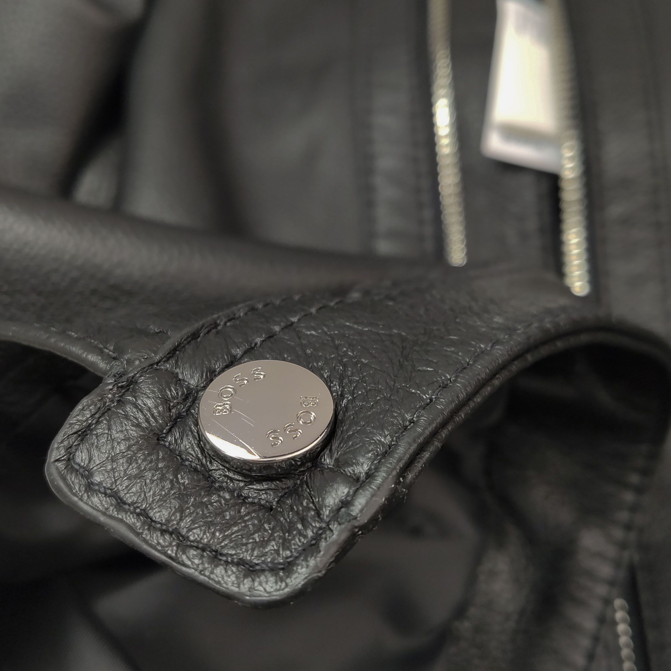 Hugo Boss Hugo Boss Black Lambskin Leather Jacket US 38R Size US M / EU 48-50 / 2 - 9 Thumbnail