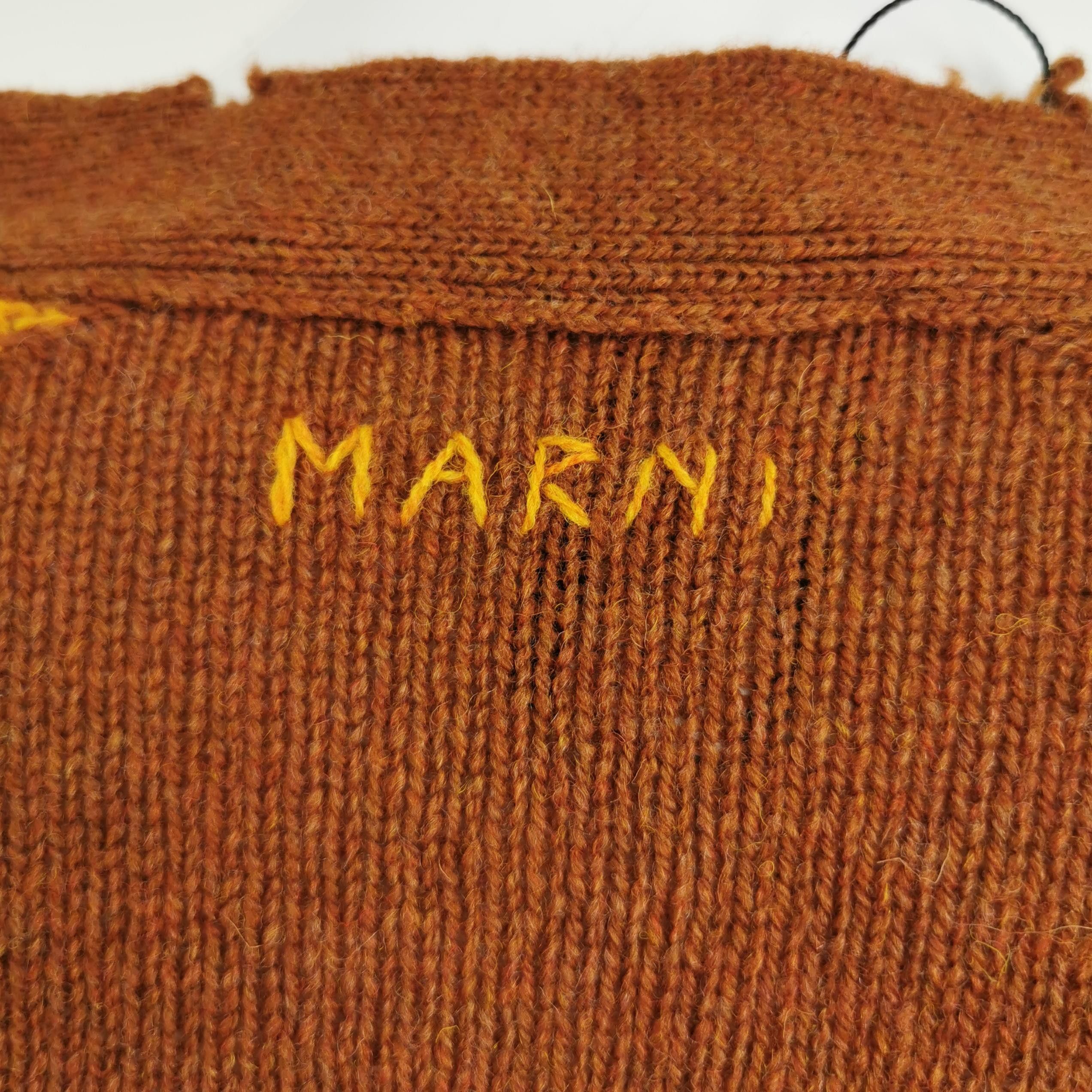 Marni Marni Geometric Pattern Wool Cardigan Size 52 Size US L / EU 52-54 / 3 - 3 Thumbnail
