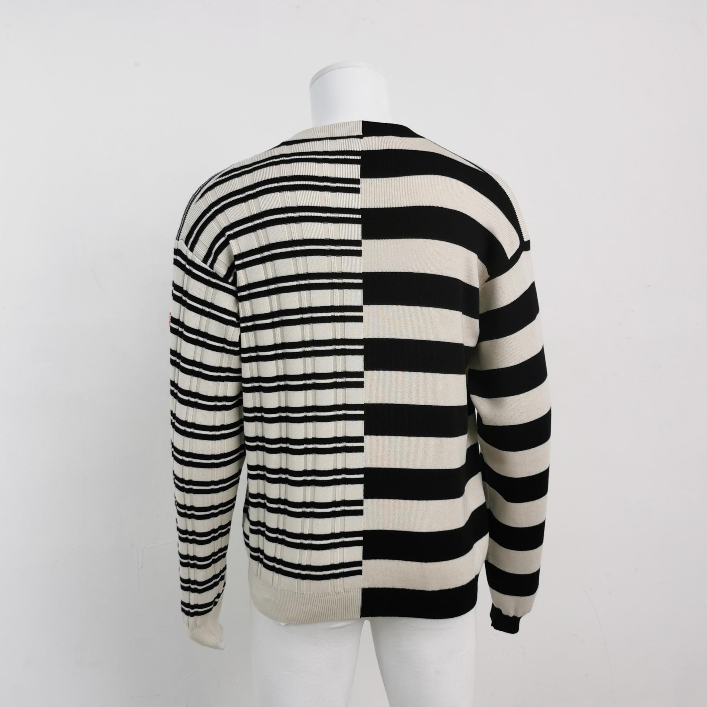 Kenzo Kenzo Split Striped Wool Cotton Sweater Size M Size US M / EU 48-50 / 2 - 2 Thumbnail