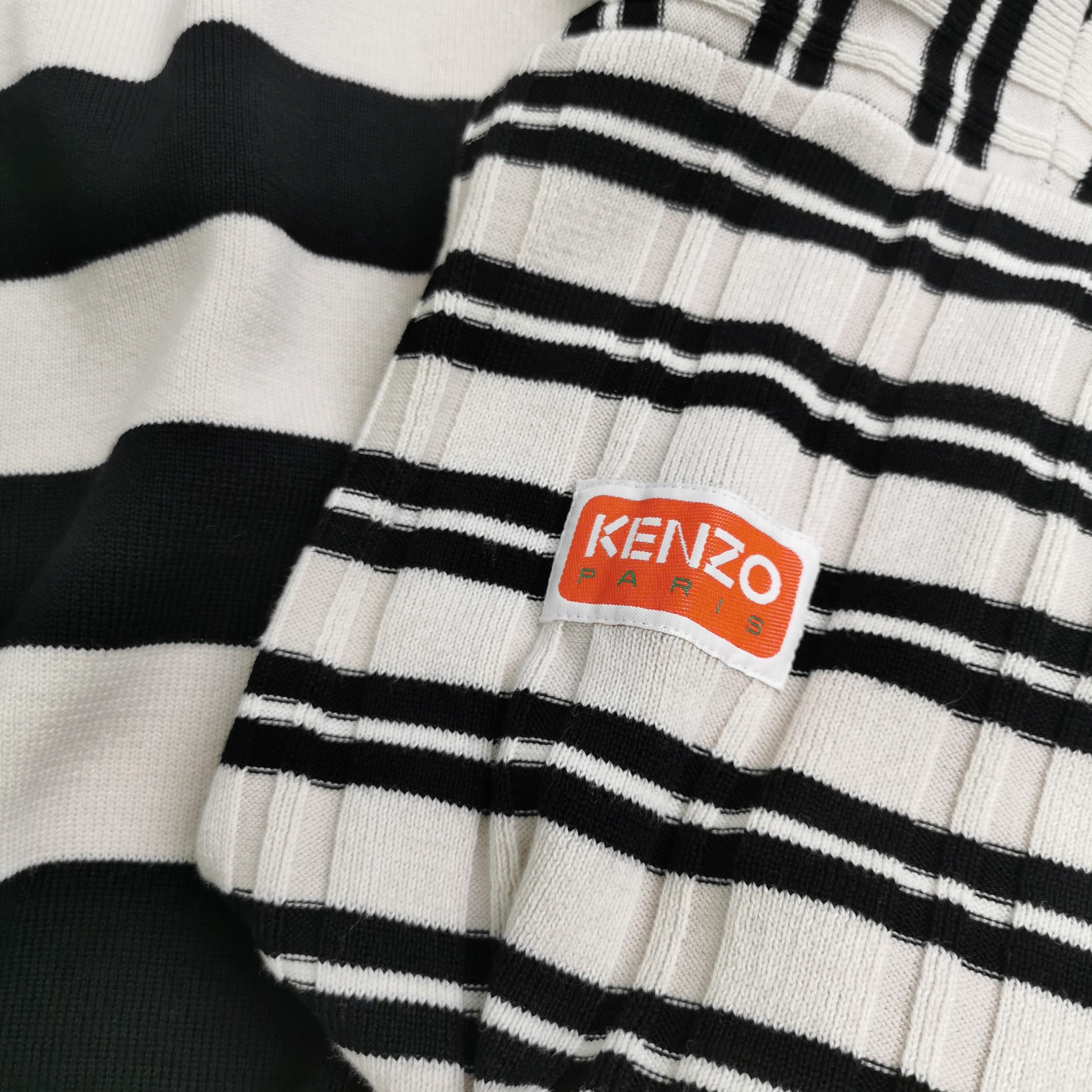 Kenzo Kenzo Split Striped Wool Cotton Sweater Size M Size US M / EU 48-50 / 2 - 3 Thumbnail