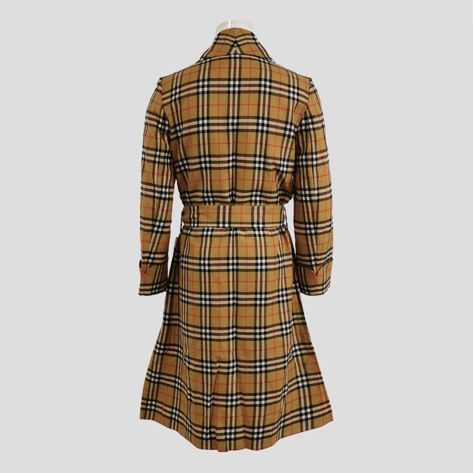 Burberry Burberry Wool Plaid Belted Trench Coat Size M Size US M / EU 48-50 / 2 - 2 Thumbnail