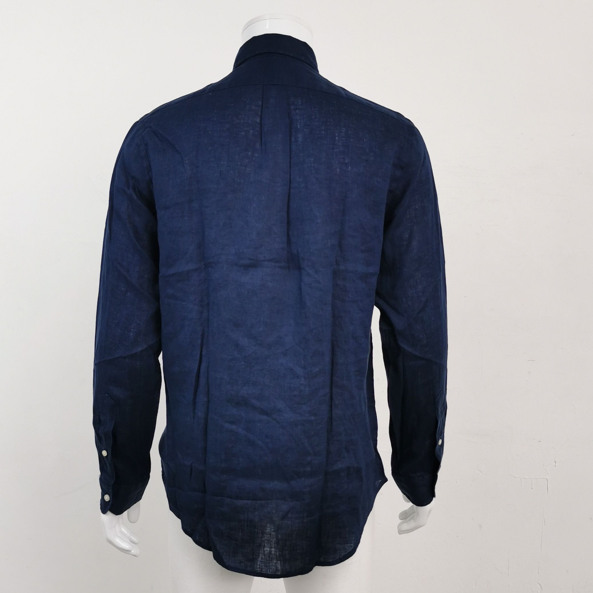 Polo Ralph Lauren Polo Ralph Lauren Navy Linen Button Up Shirt M Size US M / EU 48-50 / 2 - 2 Thumbnail