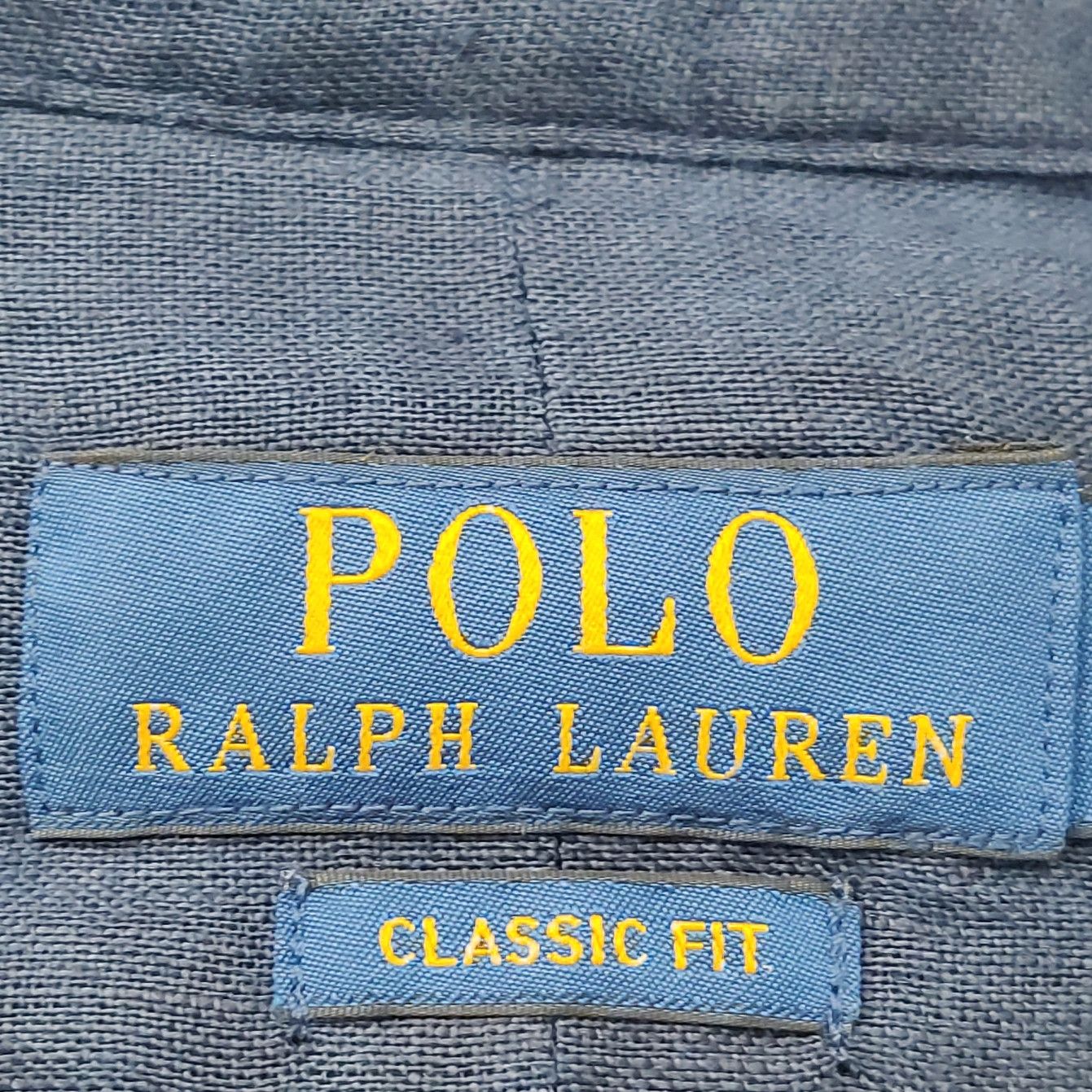 Polo Ralph Lauren Polo Ralph Lauren Navy Linen Button Up Shirt M Size US M / EU 48-50 / 2 - 6 Thumbnail