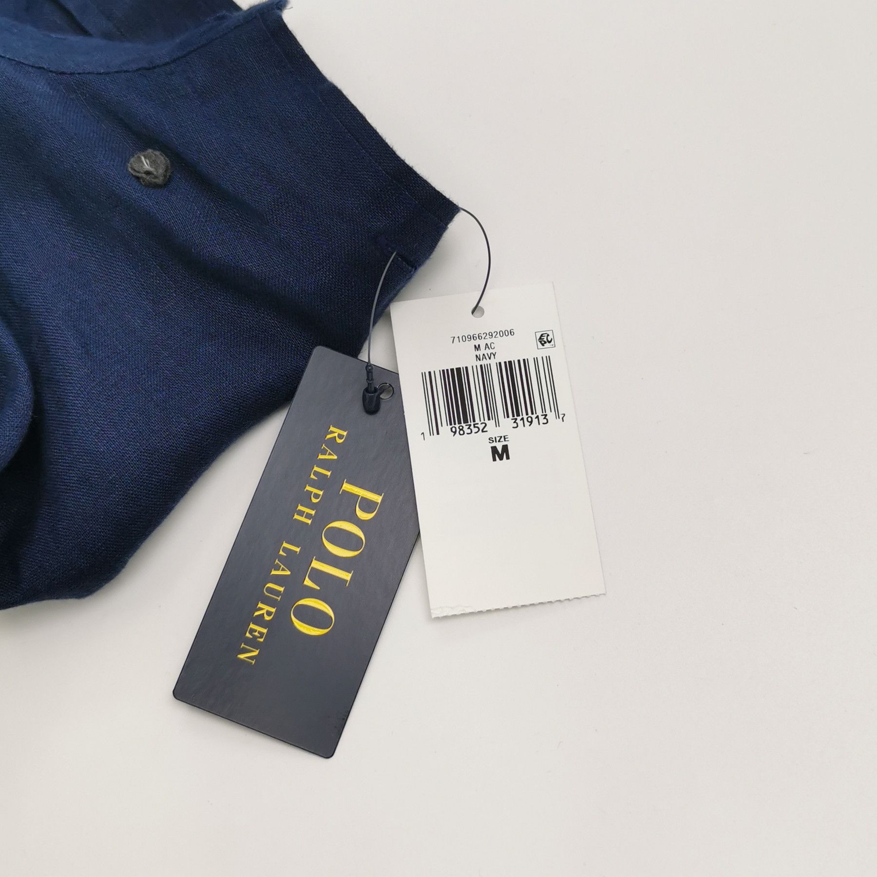 Polo Ralph Lauren Polo Ralph Lauren Navy Linen Button Up Shirt M Size US M / EU 48-50 / 2 - 5 Thumbnail
