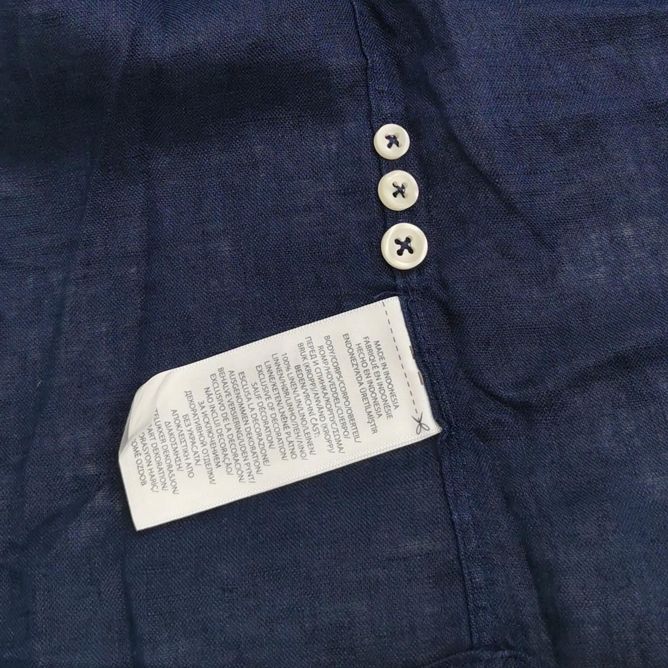 Polo Ralph Lauren Polo Ralph Lauren Navy Linen Button Up Shirt M Size US M / EU 48-50 / 2 - 4 Thumbnail