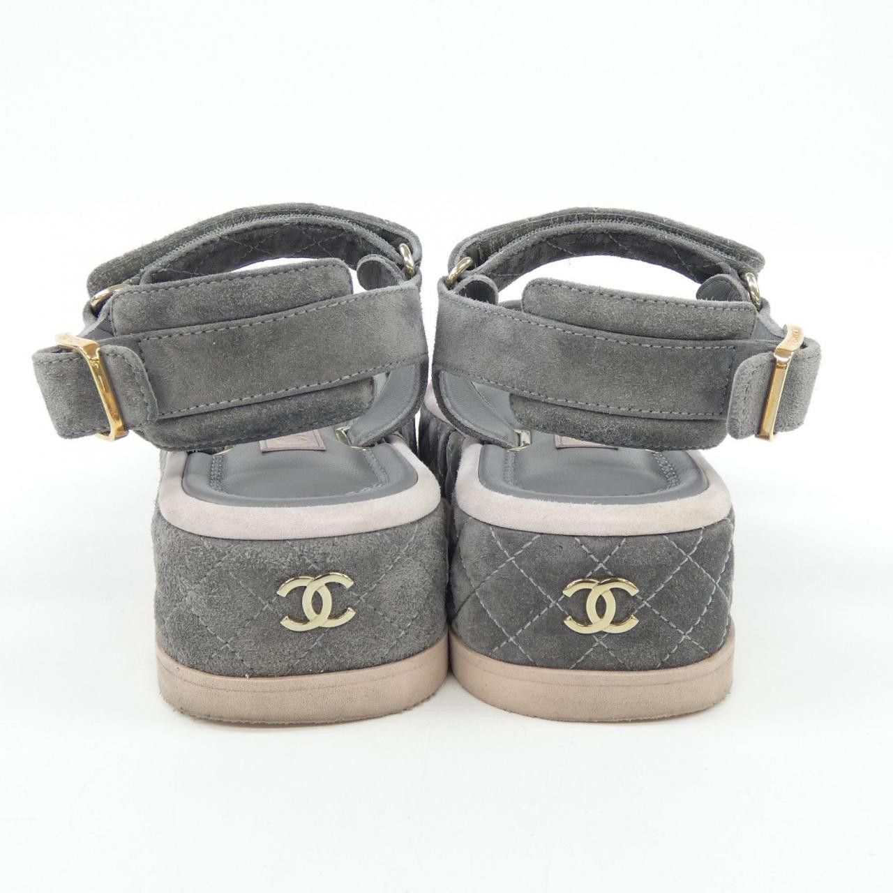 Chanel Chanel Chanel Suede Calfskin Sandals Leather Shoes G39143X56600 DUTY FREE for USA Size ONE SIZE - 5 Thumbnail
