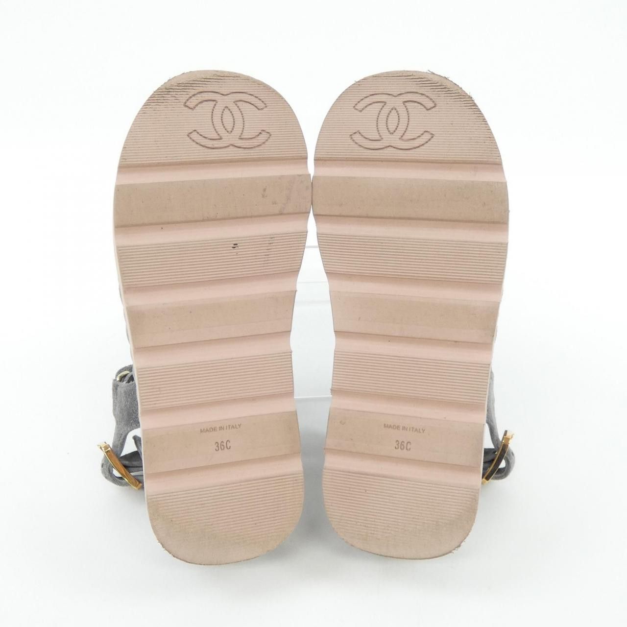Chanel Chanel Chanel Suede Calfskin Sandals Leather Shoes G39143X56600 DUTY FREE for USA Size ONE SIZE - 4 Thumbnail