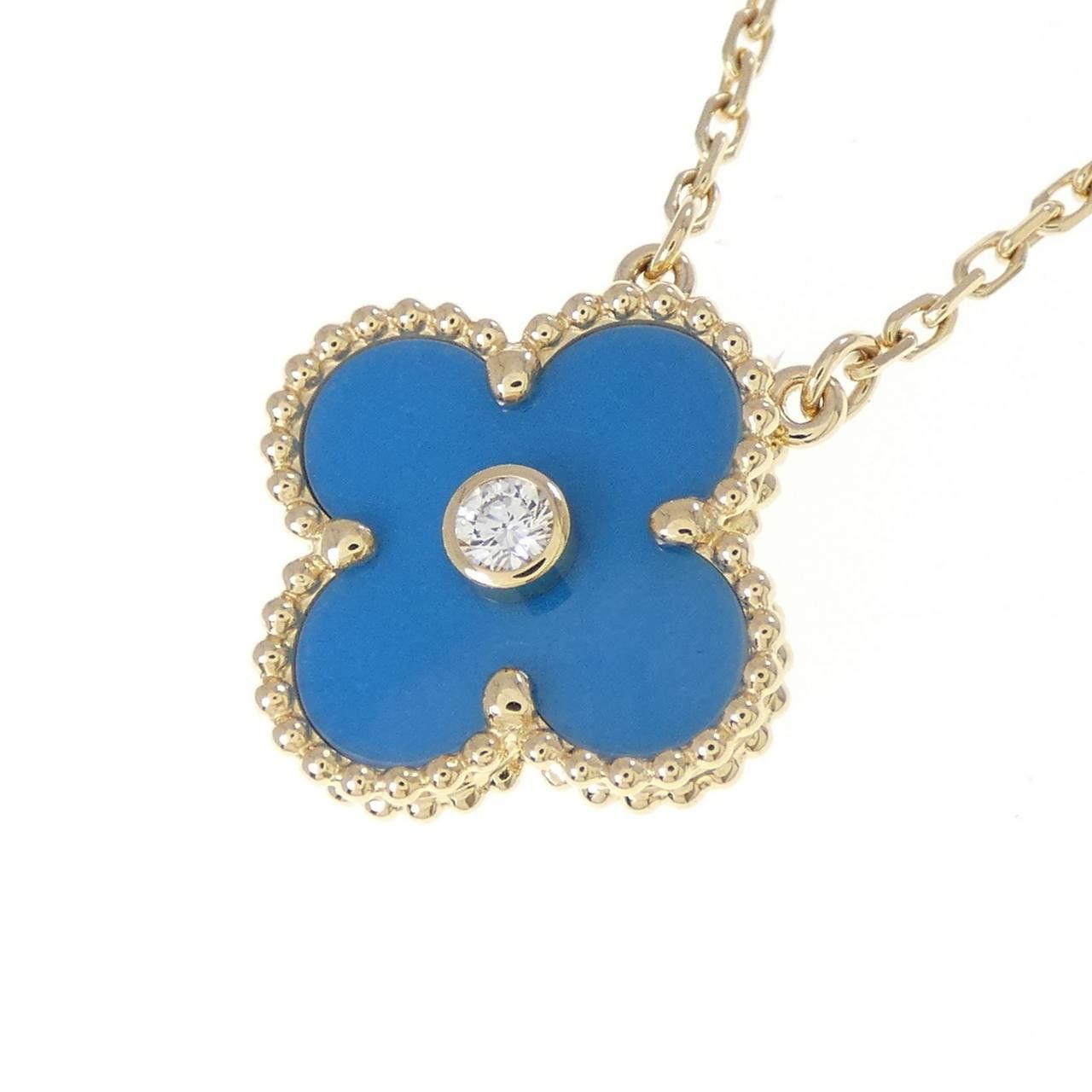 Van Cleef & Arpels Van Cleef & Arpels Van Cleef & Arpels Vintage Alhambra 750 Yellow Gold Diamond Necklace Precious Metal Necklace VCARP46000 DUTY FREE for USA Size ONE SIZE - 3 Thumbnail