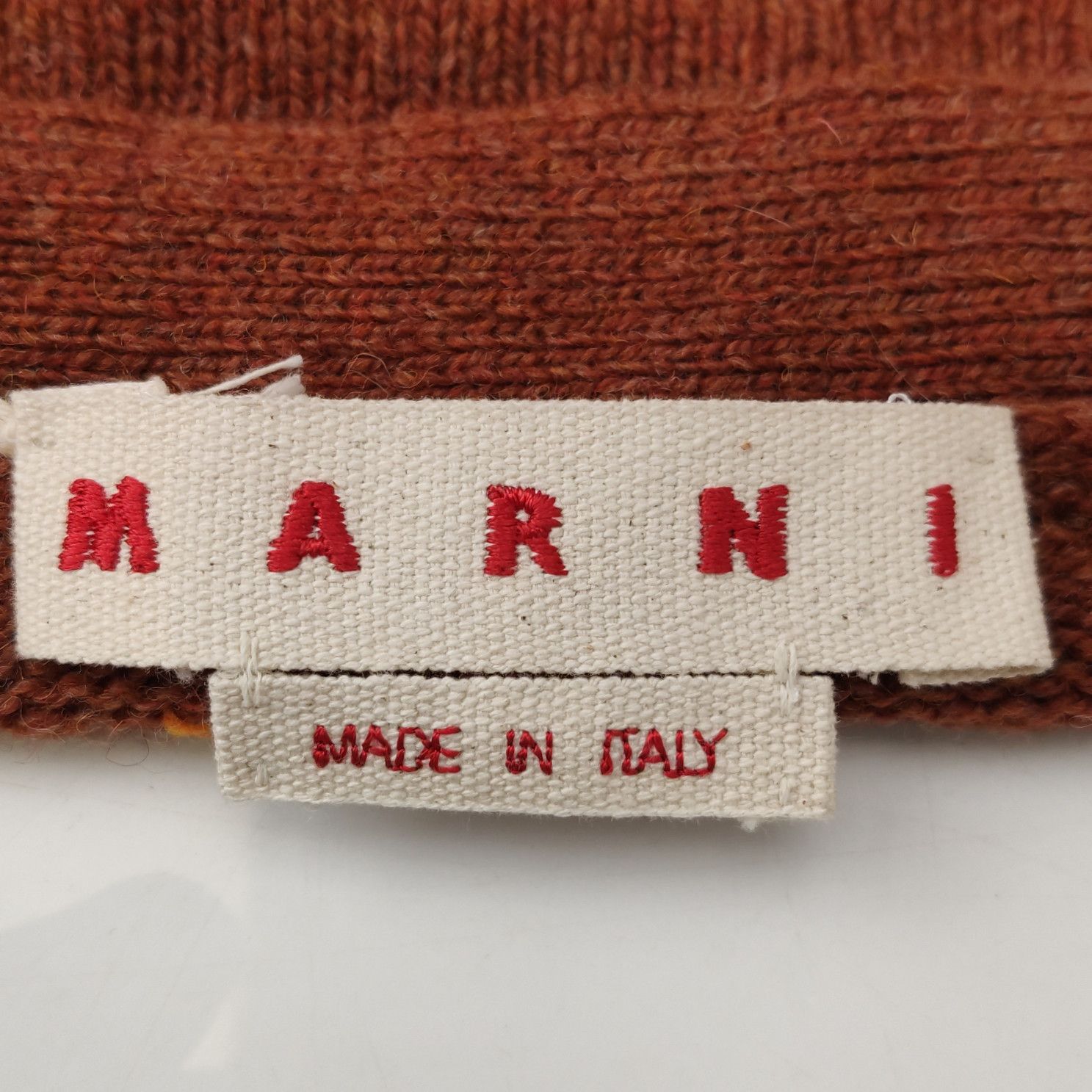 Marni Marni Distressed Geometric Wool Cardigan Size 52 Size US L / EU 52-54 / 3 - 5 Thumbnail