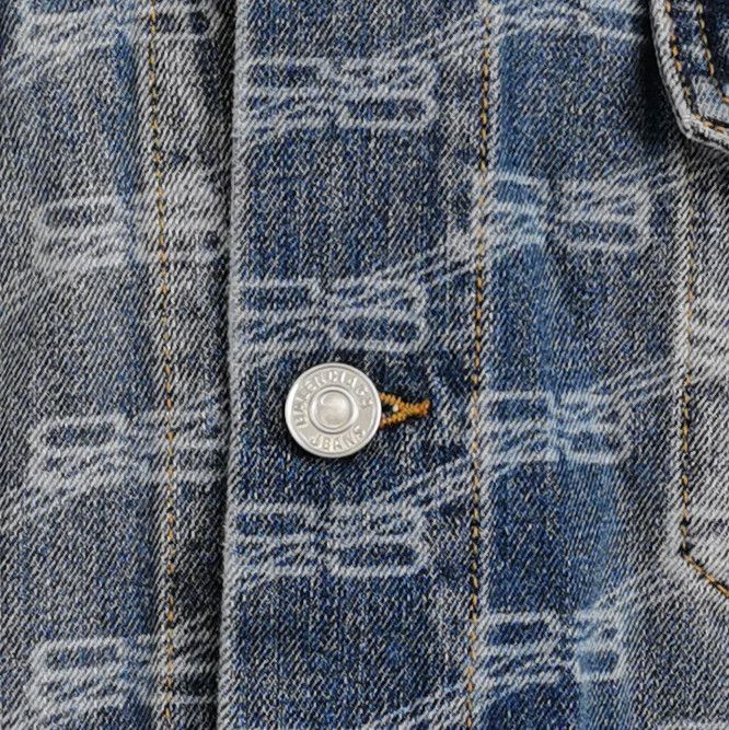 Balenciaga Balenciaga All-Over Monogram Denim Jacket Size S Size US S / EU 44-46 / 1 - 3 Thumbnail