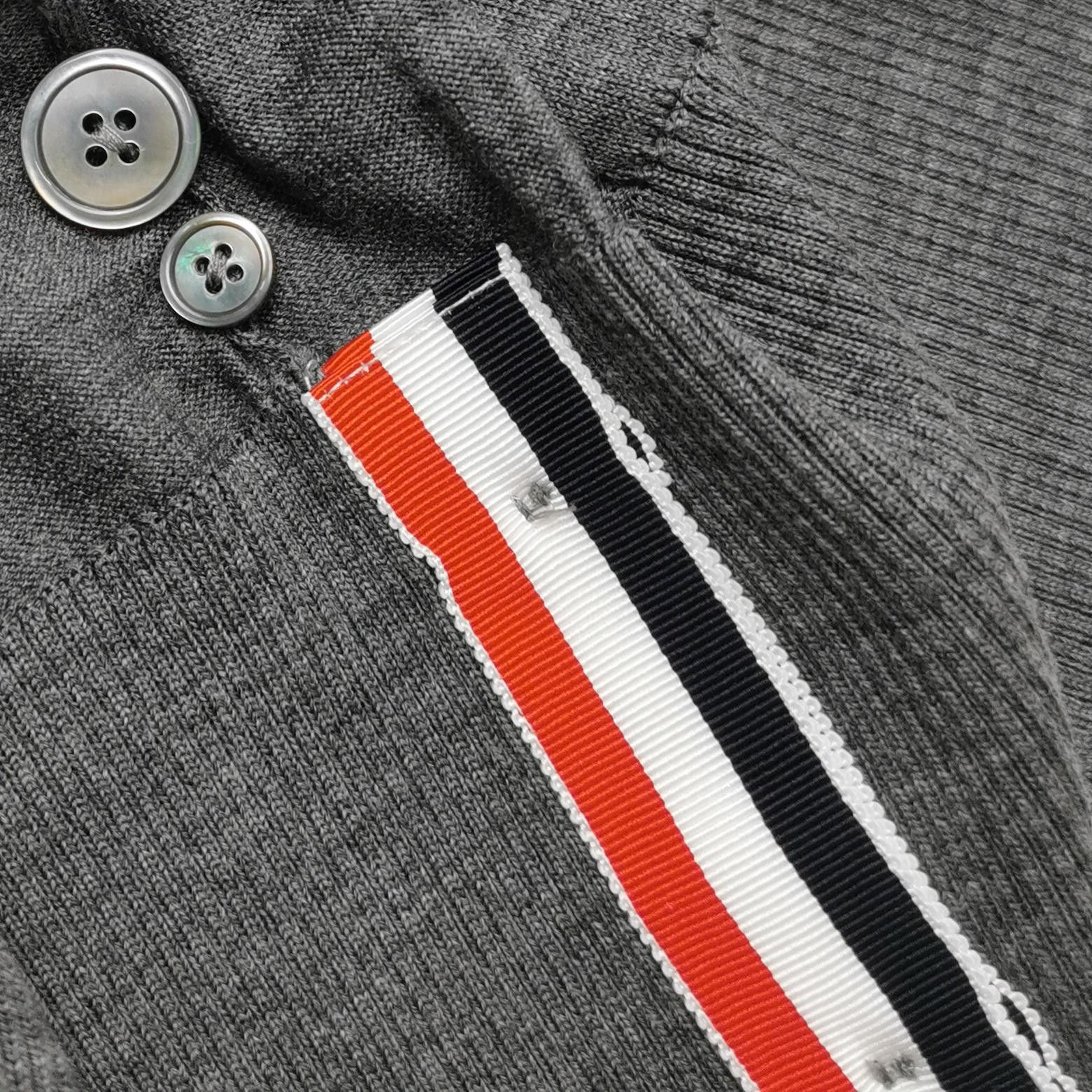 Thom Browne Thom Browne Merino Wool 4-Bar Cardigan Size 4 Size US XL / EU 56 / 4 - 5 Thumbnail