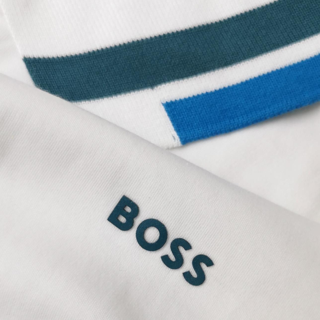 Hugo Boss Hugo Boss Contrast Collar Cotton Polo Shirt XXL Size US XXL / EU 58 / 5 - 3 Thumbnail