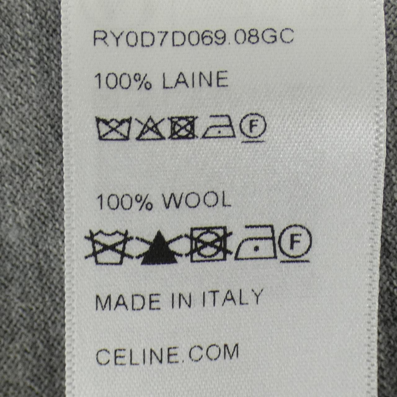 Celine Celine CELINE Triomphe Wool Sweater Textile Tops RY0D7D069 DUTY FREE for USA Size ONE SIZE - 3 Thumbnail