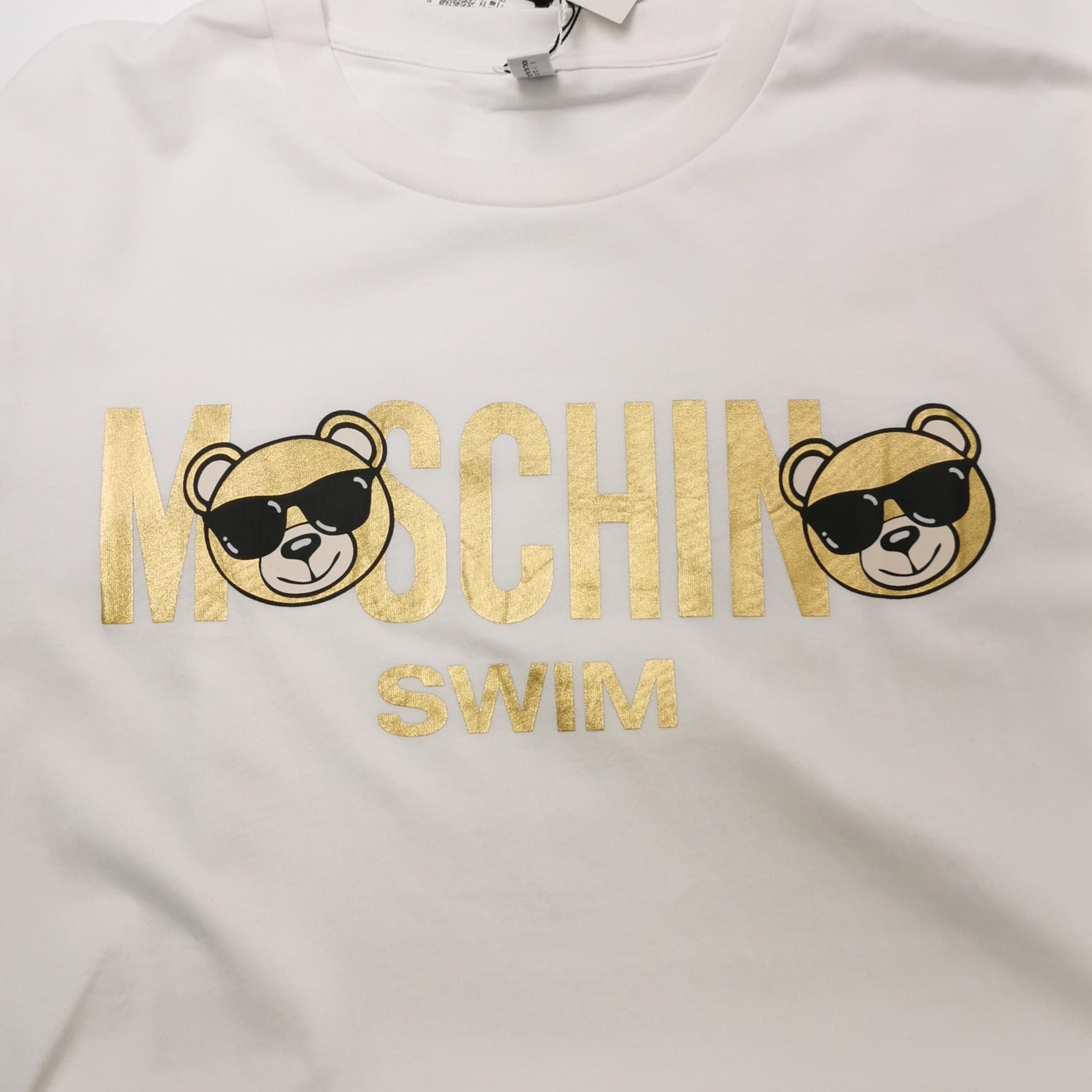 Moschino Moschino Swim Gold Bear Logo T-Shirt XXL Size US XXL / EU 58 / 5 - 3 Thumbnail