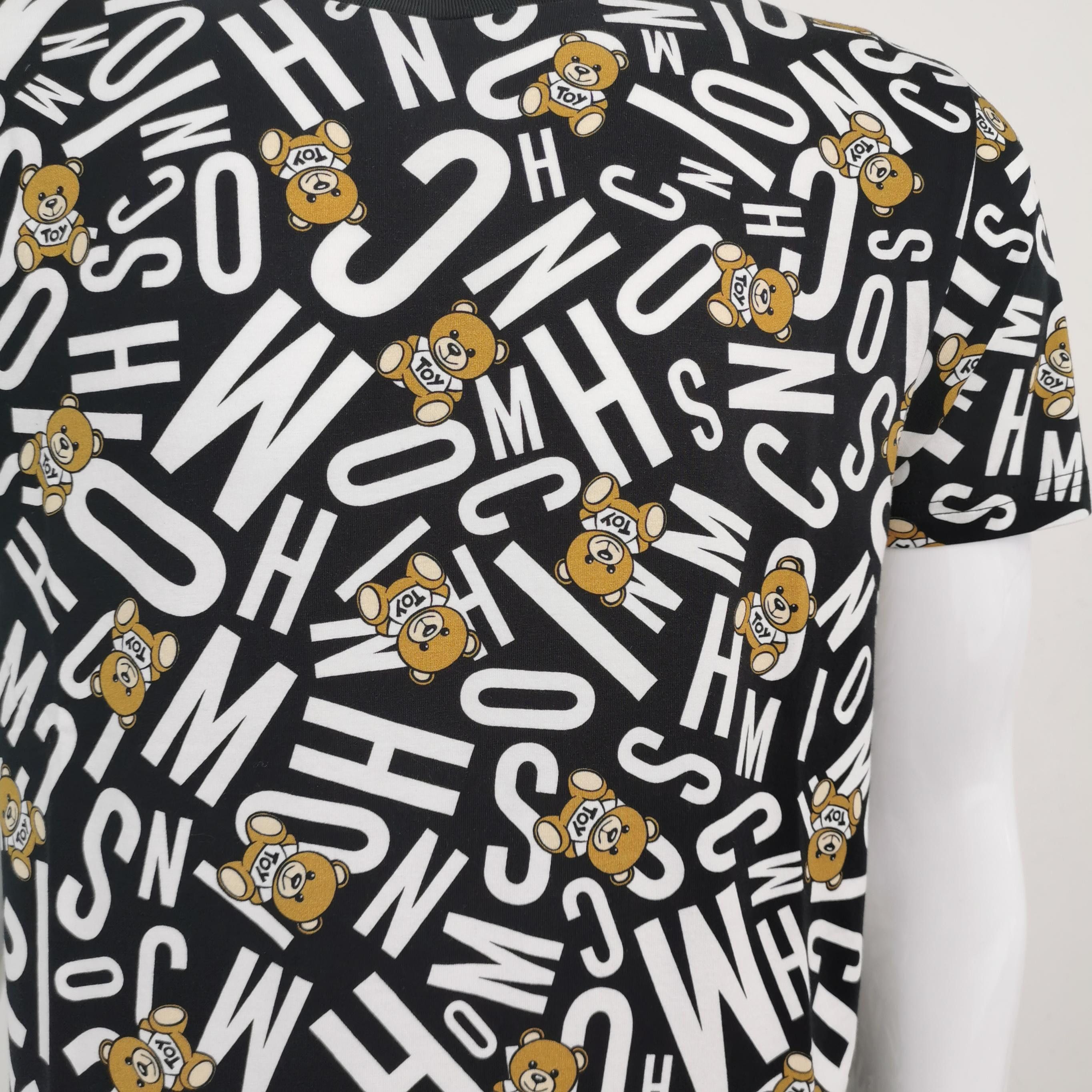 Moschino Moschino Bear All-over Logo T-Shirt US M Size US M / EU 48-50 / 2 - 3 Thumbnail