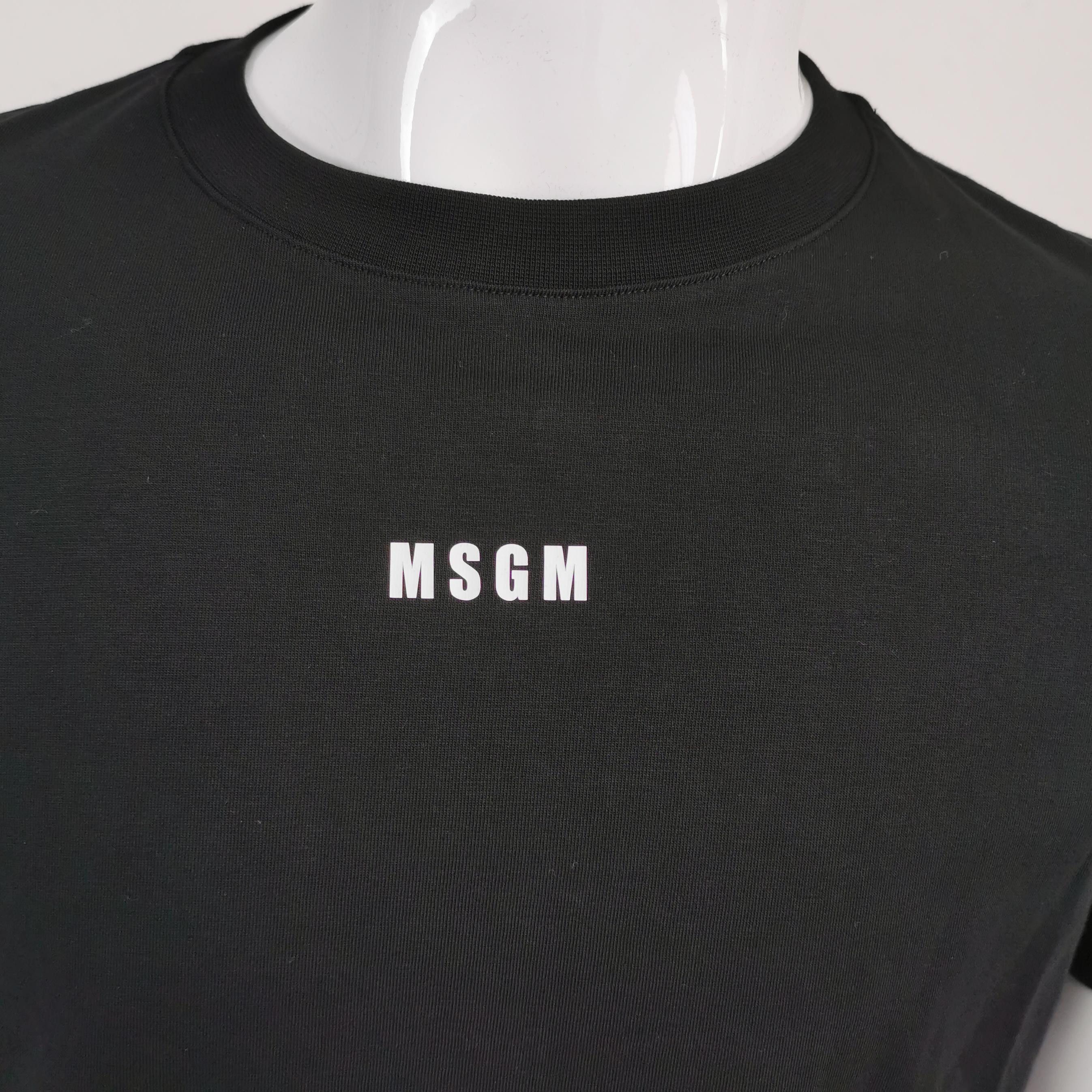 MSGM MSGM Logo Print Cotton T-Shirt M Size US M / EU 48-50 / 2 - 3 Thumbnail