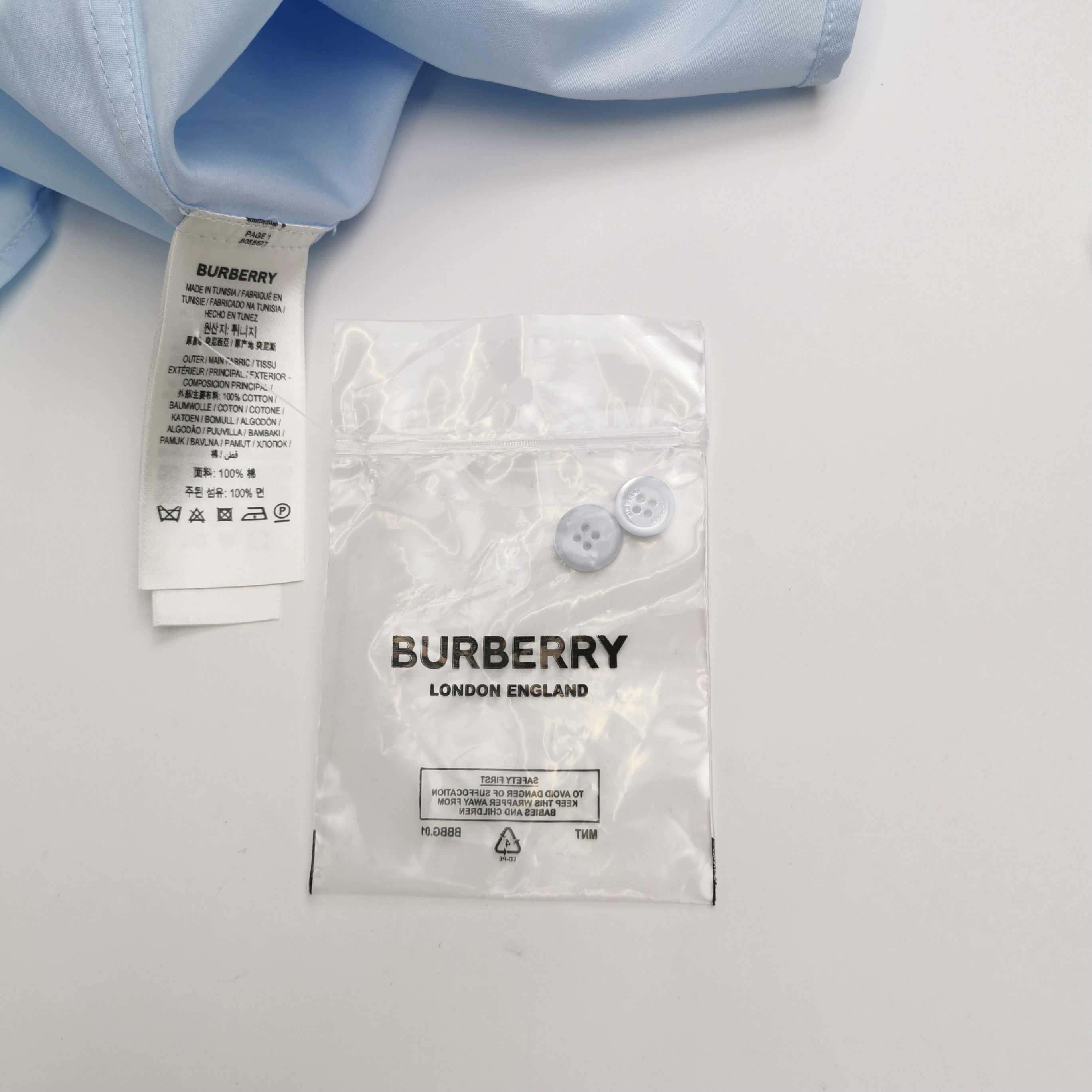 Burberry Burberry Script Logo Cotton Shirt Size XS Size US XS / EU 42 / 0 - 4 Thumbnail