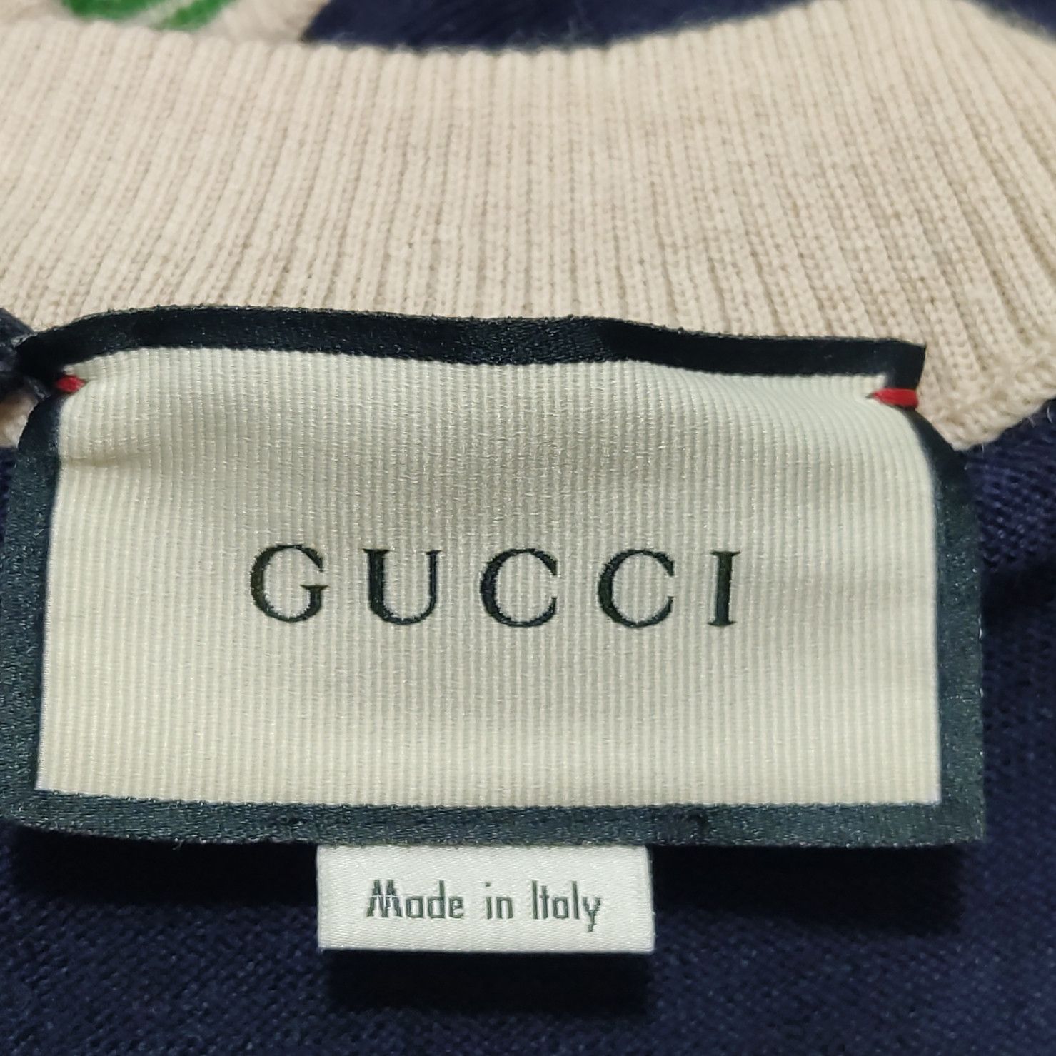 Gucci Gucci Web Stripe V-Neck Wool Sweater Size S Size US S / EU 44-46 / 1 - 5 Thumbnail
