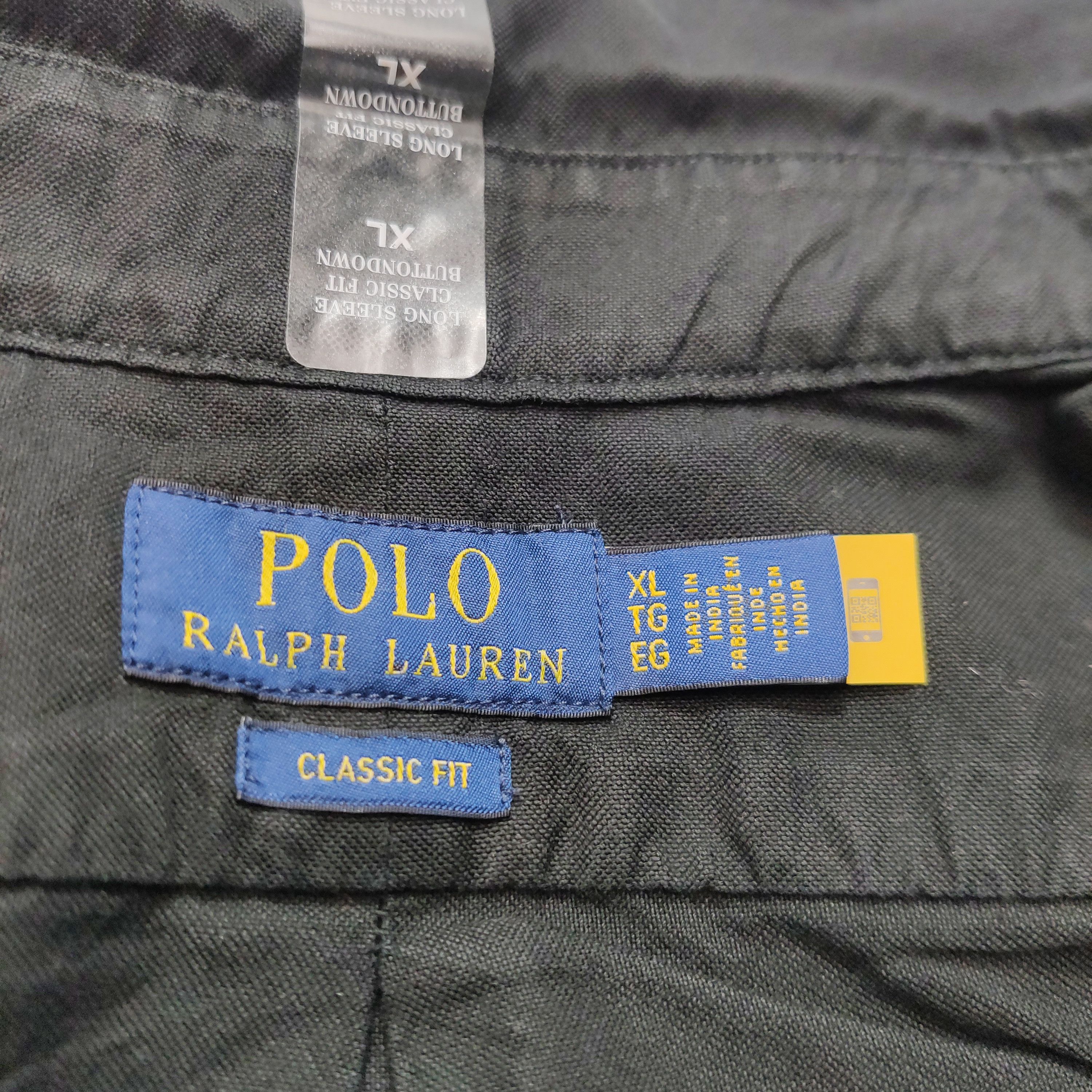 Polo Ralph Lauren Polo Ralph Lauren Black Cotton Button Down Shirt XL Size US XL / EU 56 / 4 - 5 Thumbnail