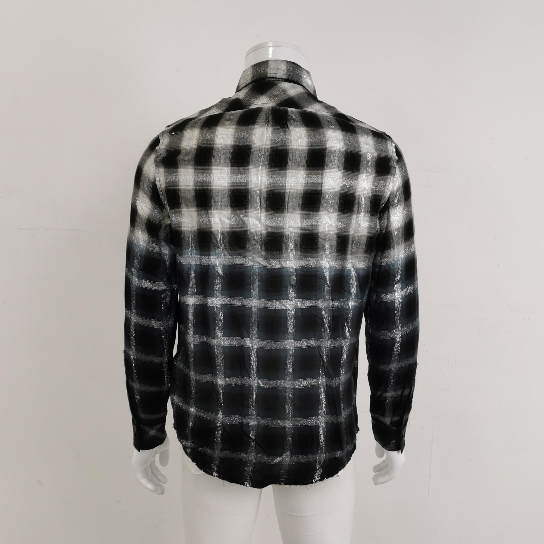 Diesel Diesel Metallic Plaid Gradient Shirt Size M Size US M / EU 48-50 / 2 - 2 Thumbnail
