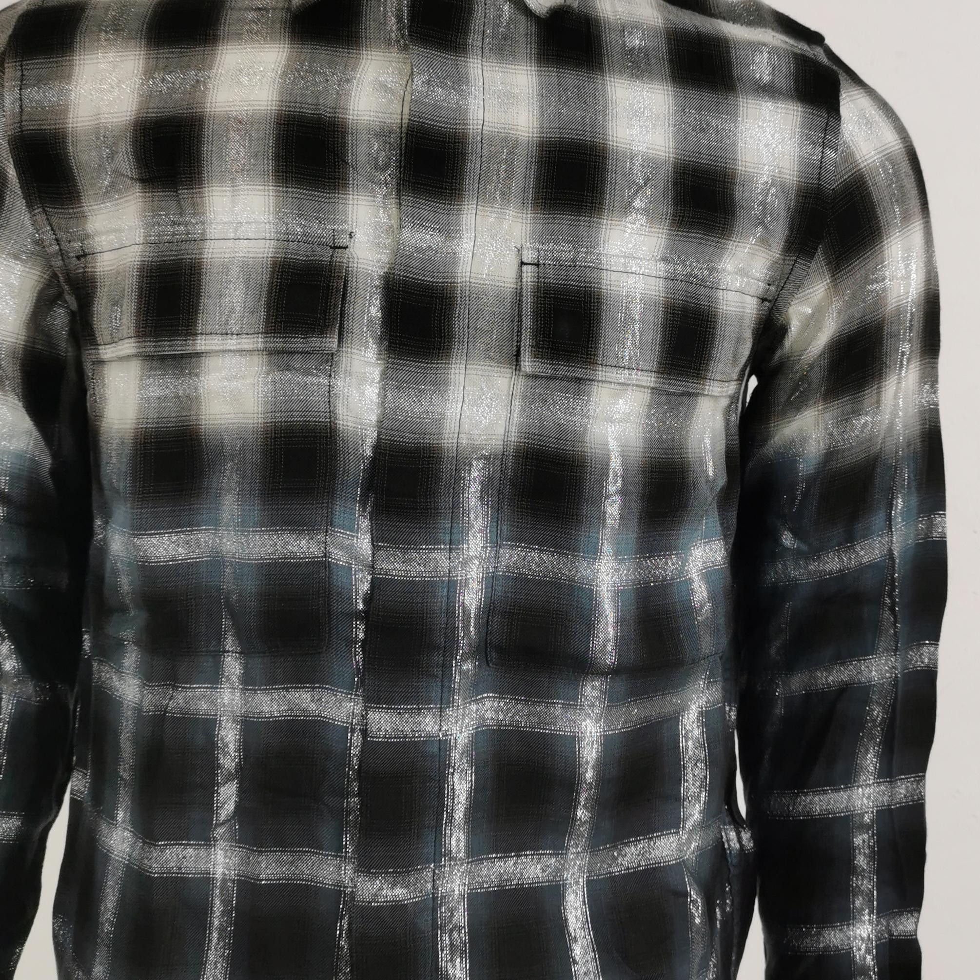 Diesel Diesel Metallic Plaid Gradient Shirt Size M Size US M / EU 48-50 / 2 - 3 Thumbnail