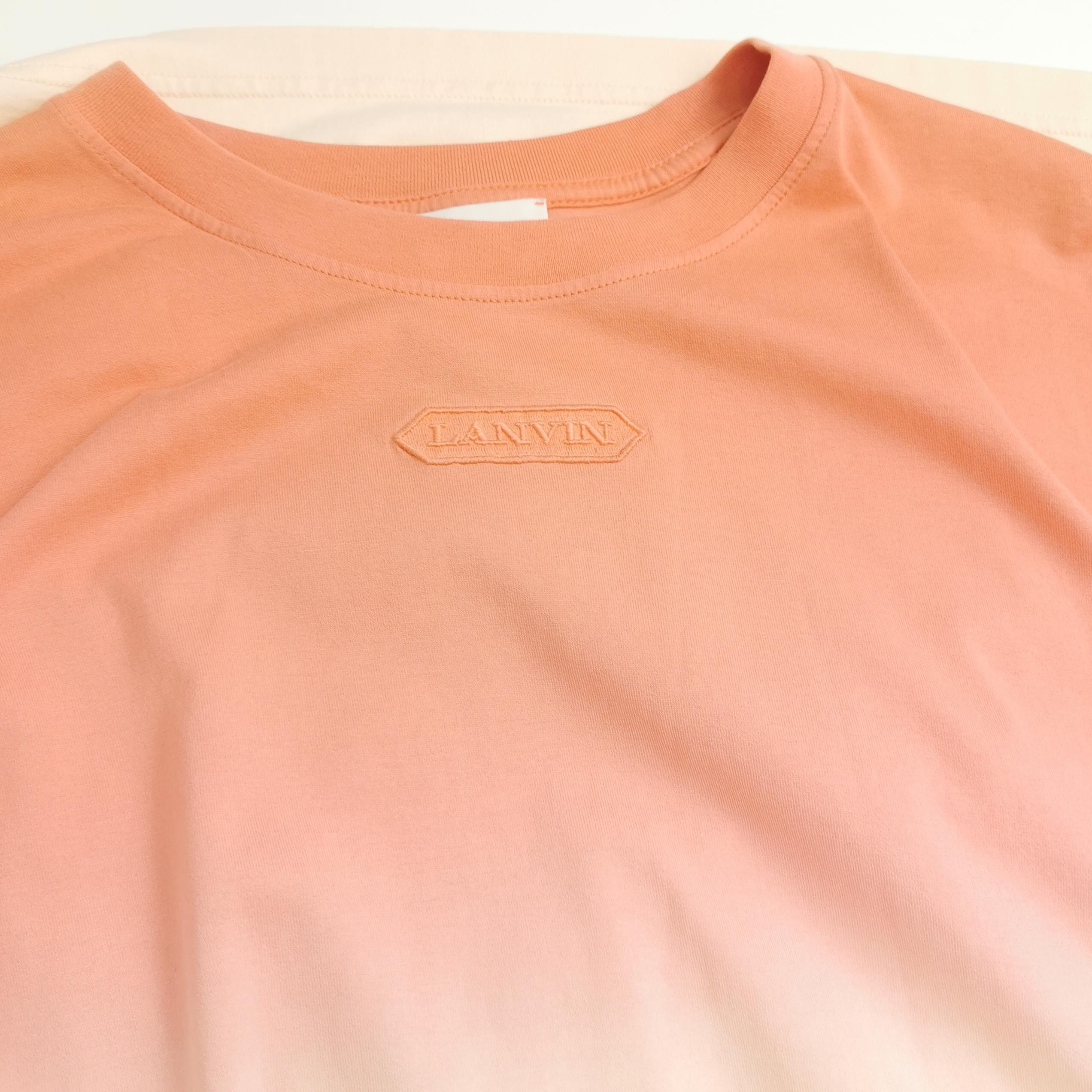 Lanvin Lanvin Ombré Gradient Cotton T-Shirt Size M Size US M / EU 48-50 / 2 - 3 Thumbnail