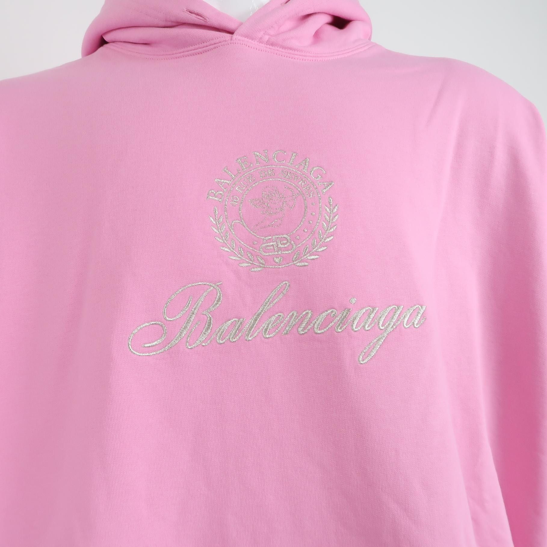 Balenciaga Balenciaga Crest Logo Embroidered Hoodie M Size US M / EU 48-50 / 2 - 3 Thumbnail